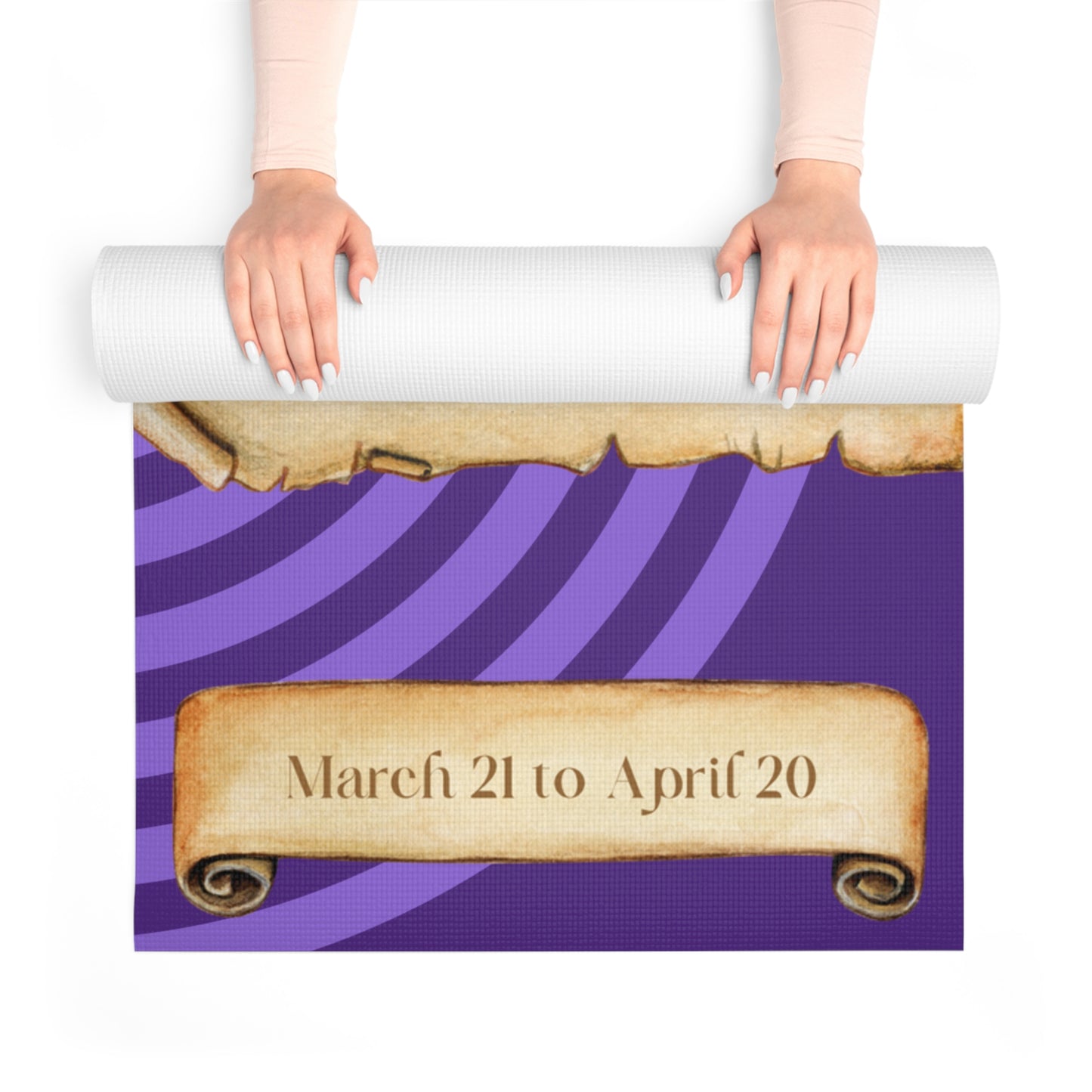 Purple Meditation Zodiac Aries Foam Yoga Mat