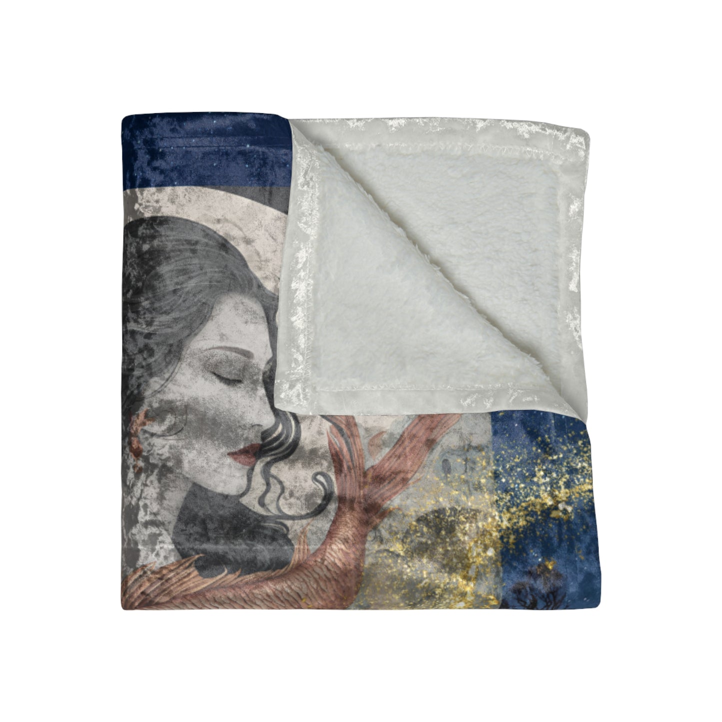 Zodiac Pisces Luxury Crushed Velvet Blanket