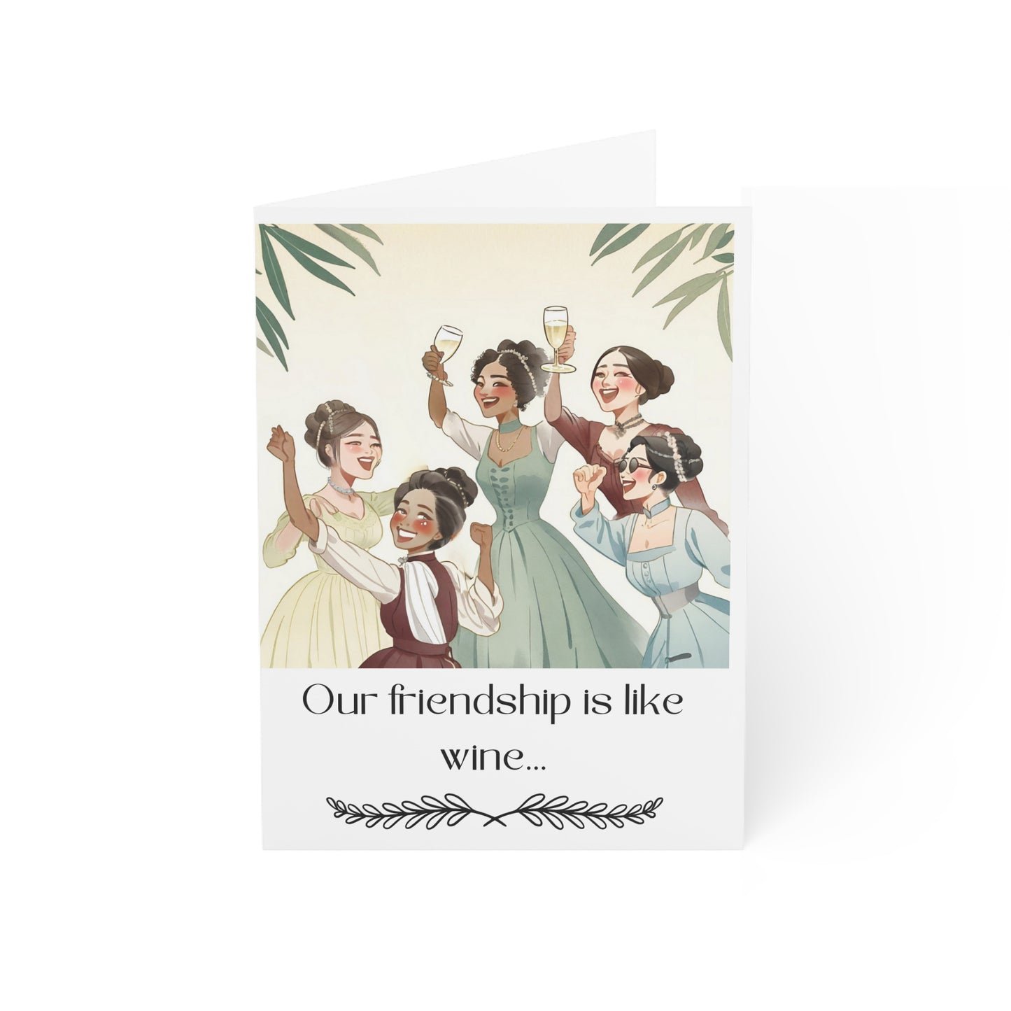 Friendship Wine Greeting Cards (1, 10, 30, and 50pcs)