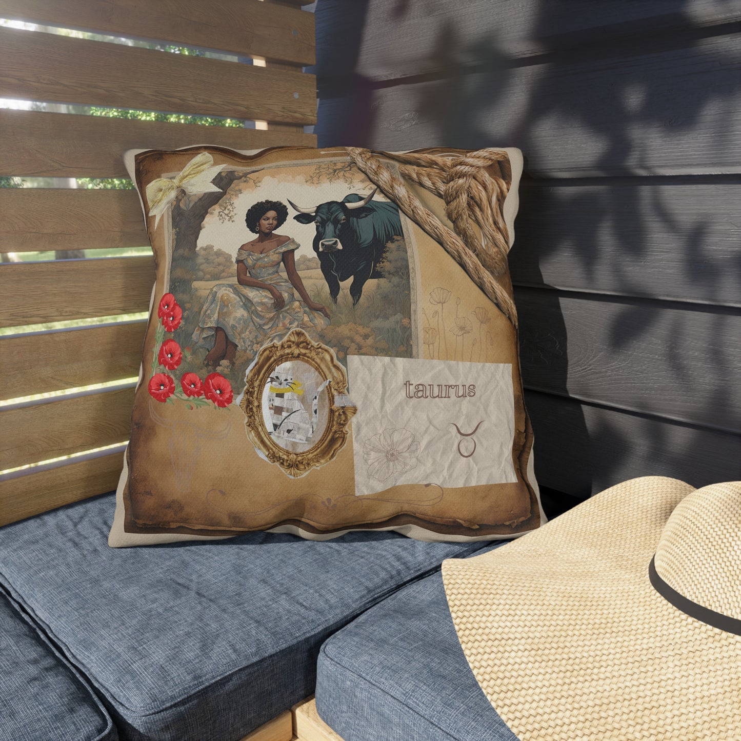Outdoor Pillow - Taurus Zodiac Sign