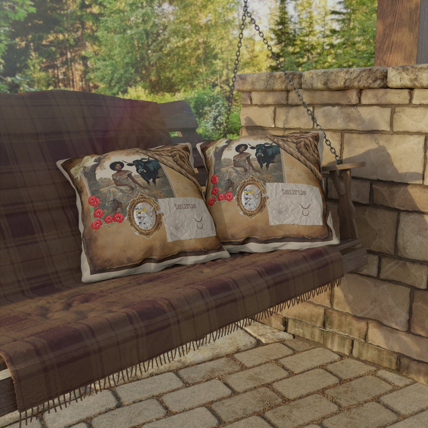 Outdoor Pillow - Taurus Zodiac Sign