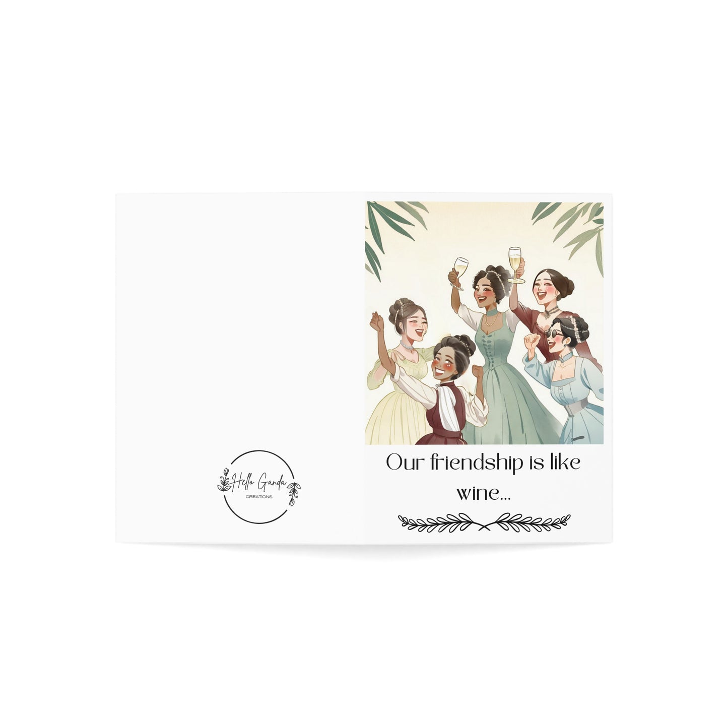 Friendship Wine Greeting Cards (1, 10, 30, and 50pcs)