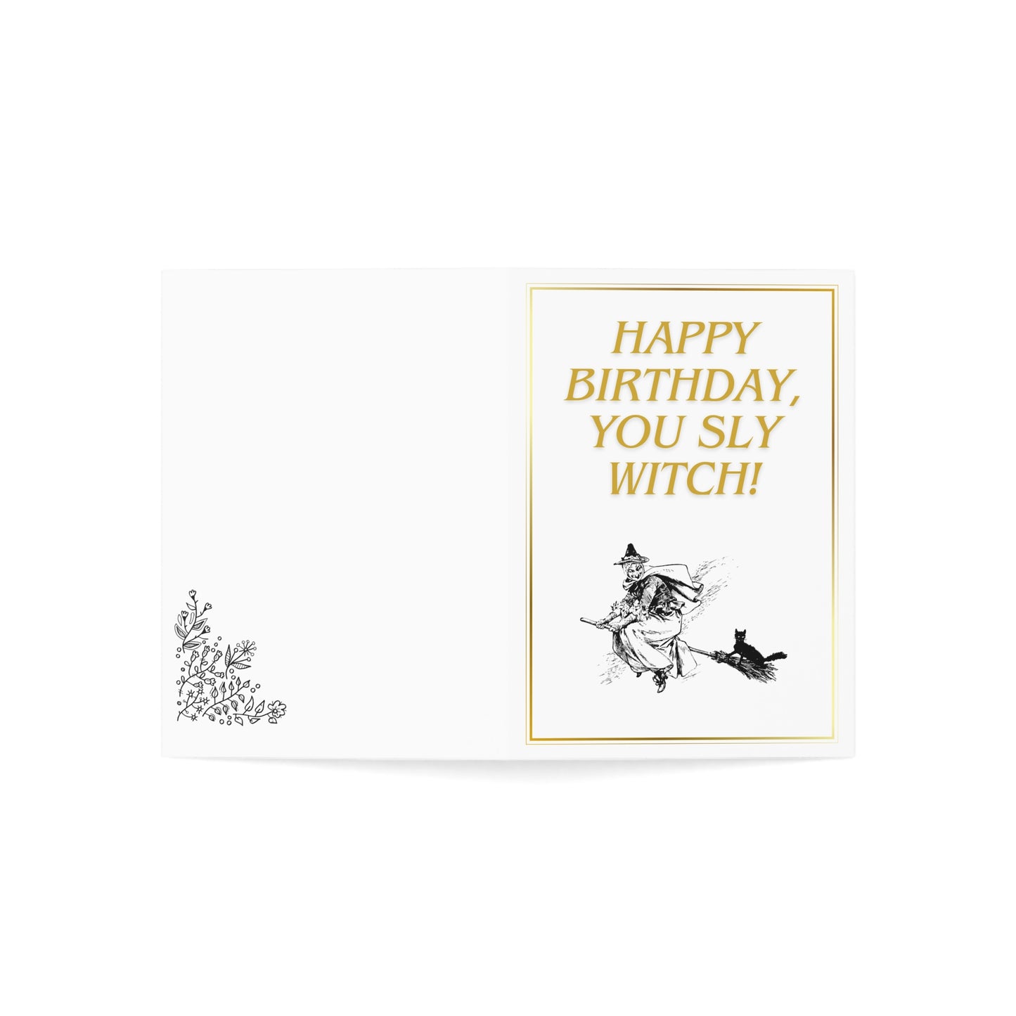 Sly Witch Birthday Greeting Cards (1, 10, 30, and 50pcs)