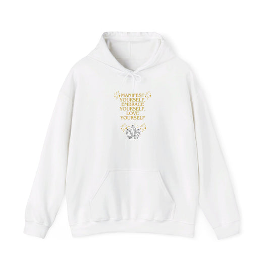 Manifest, Embrace, Love - Unisex Heavy Blend™ Hooded Sweatshirt
