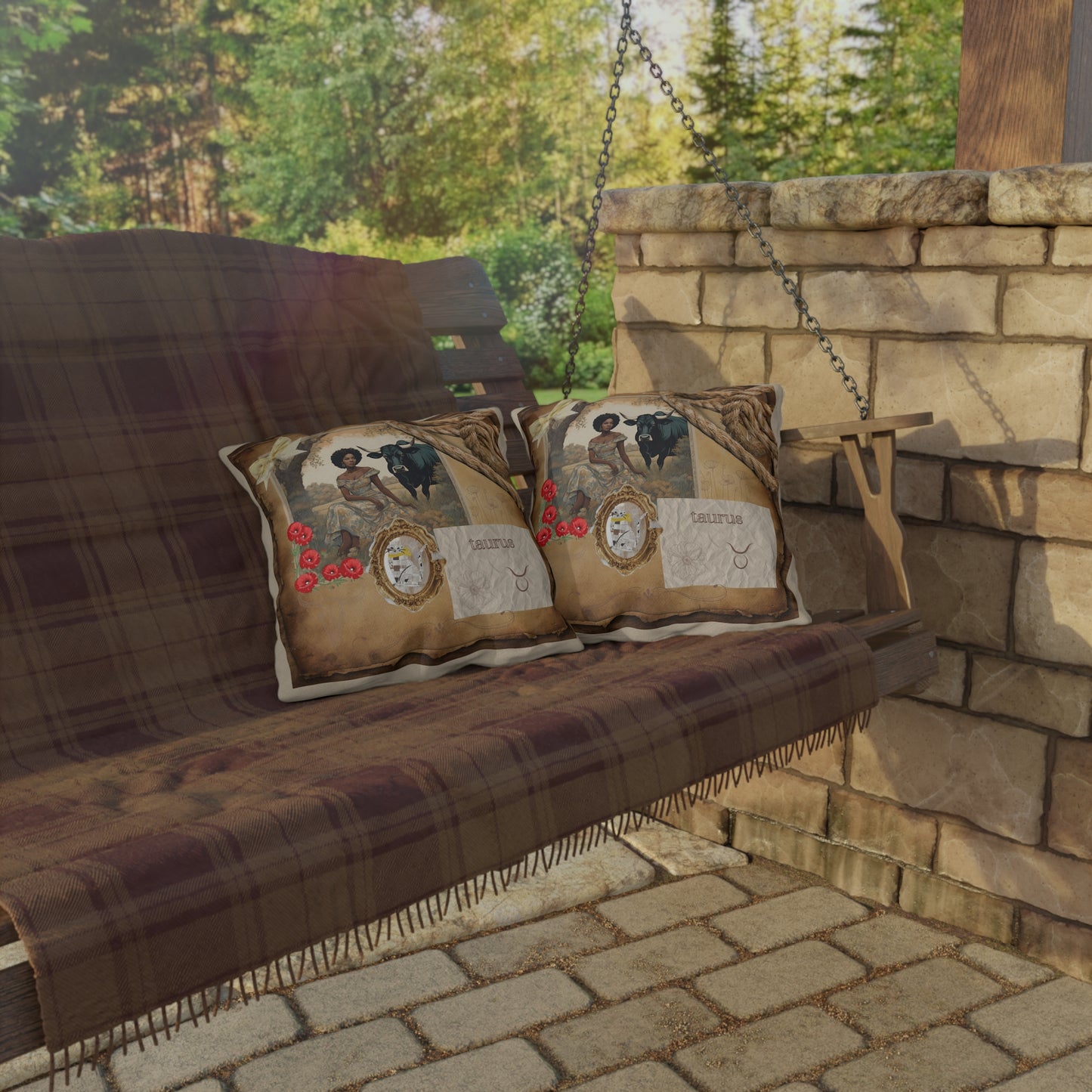 Outdoor Pillow - Taurus Zodiac Sign