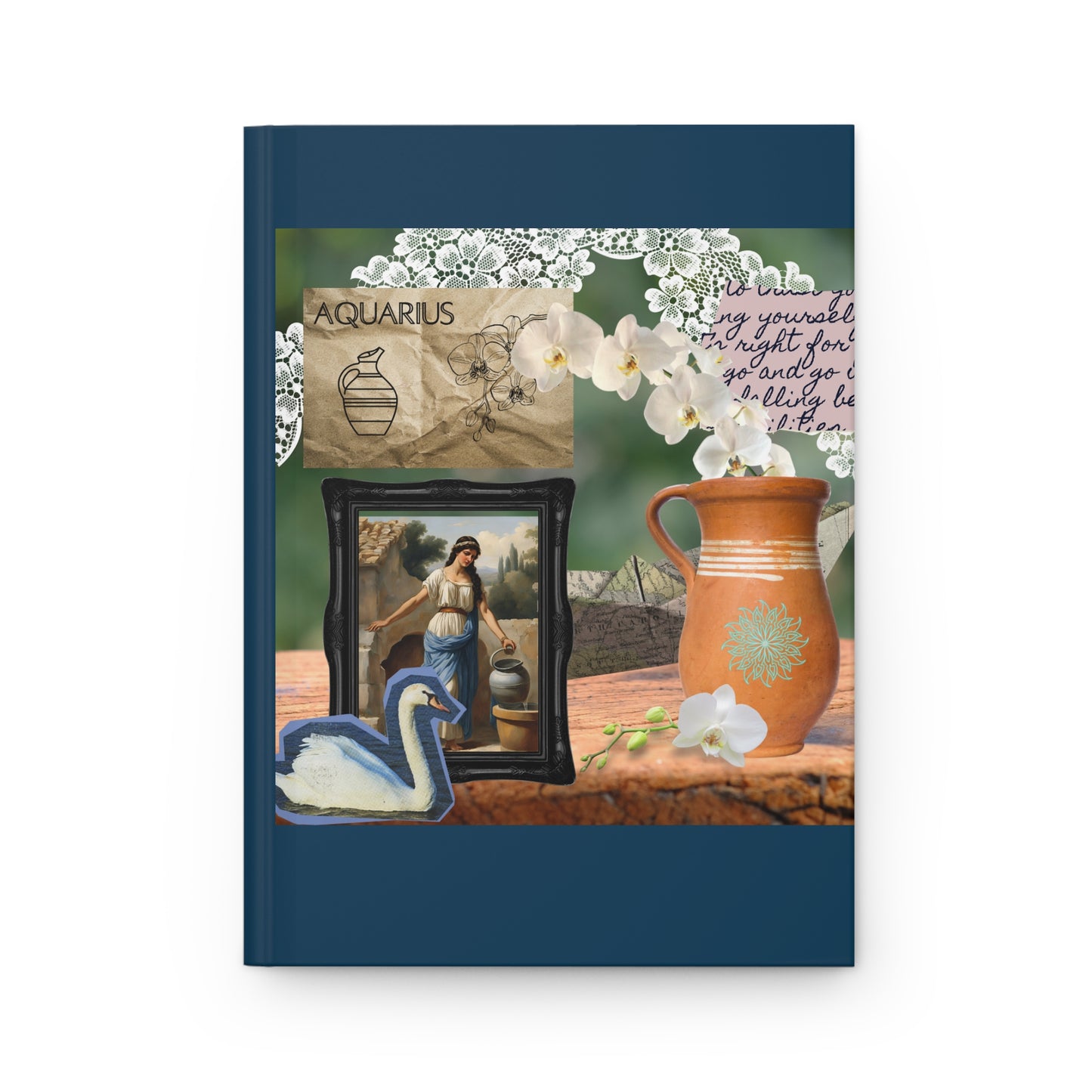Zodiac Aquarius Hardcover Journal Matte
