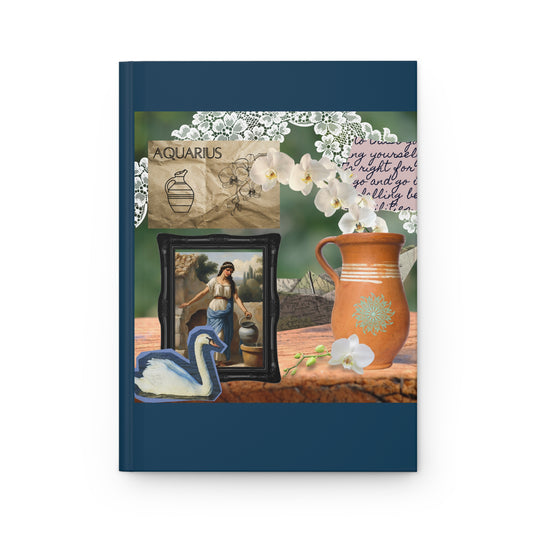 Zodiac Aquarius Hardcover Journal Matte