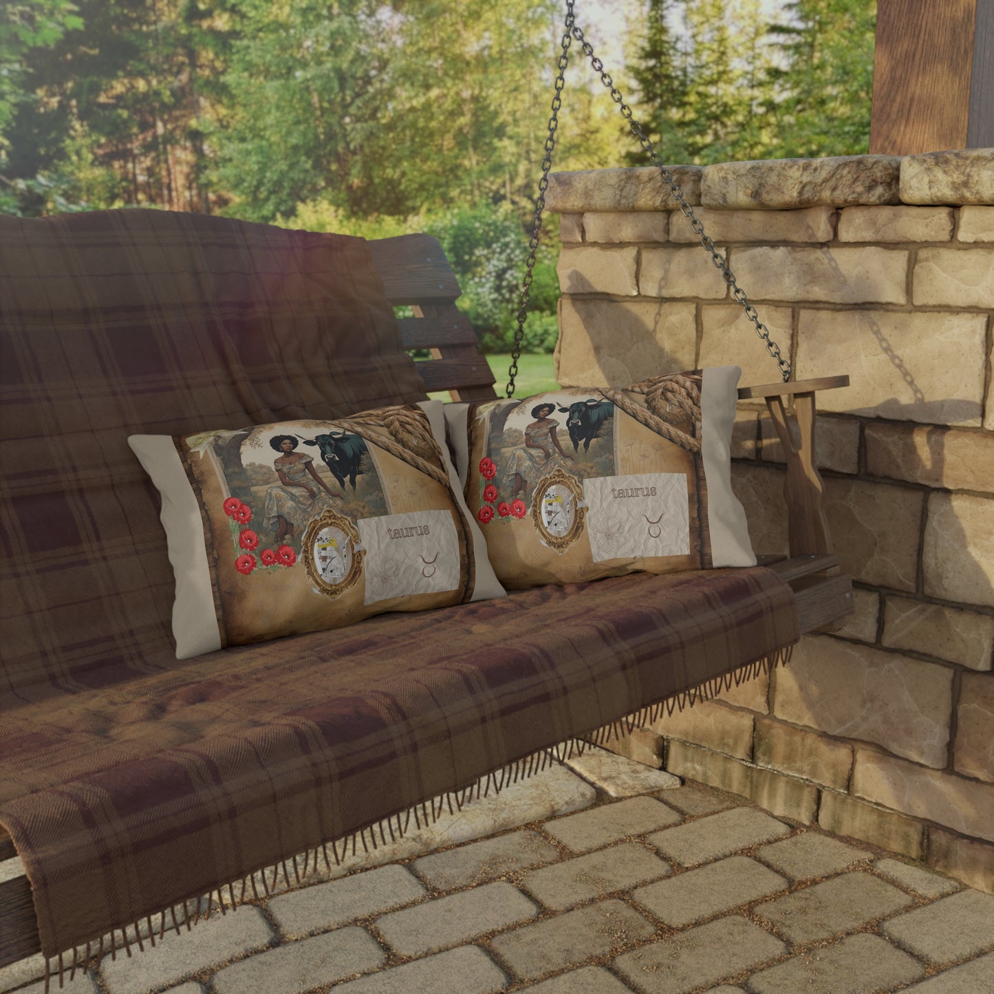 Outdoor Pillow - Taurus Zodiac Sign
