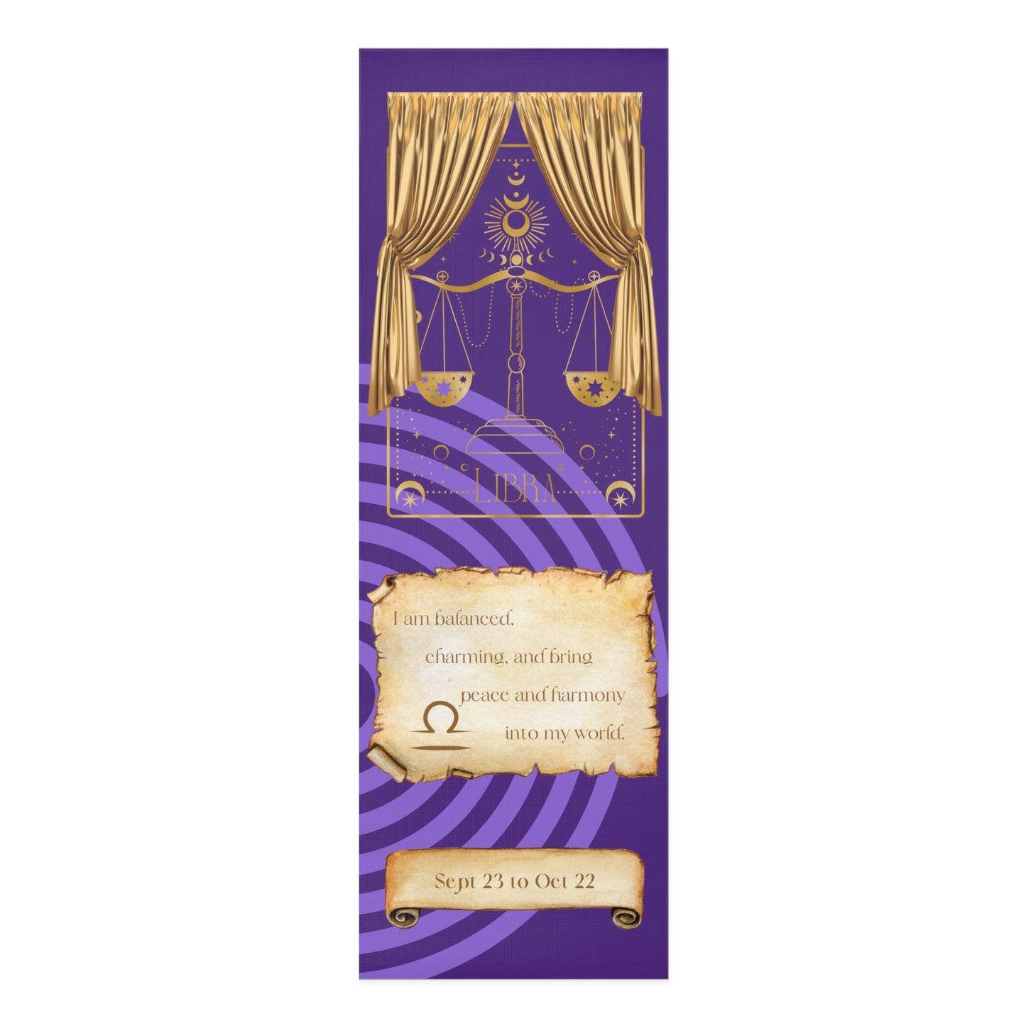 Purple Meditation Zodiac Libra Foam Yoga Mat