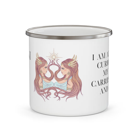 Zodiac Gemini Enamel Camping Mug