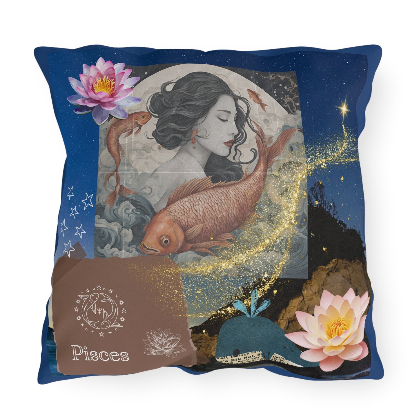 Outdoor Pillow - Pisces Zodiac Sign