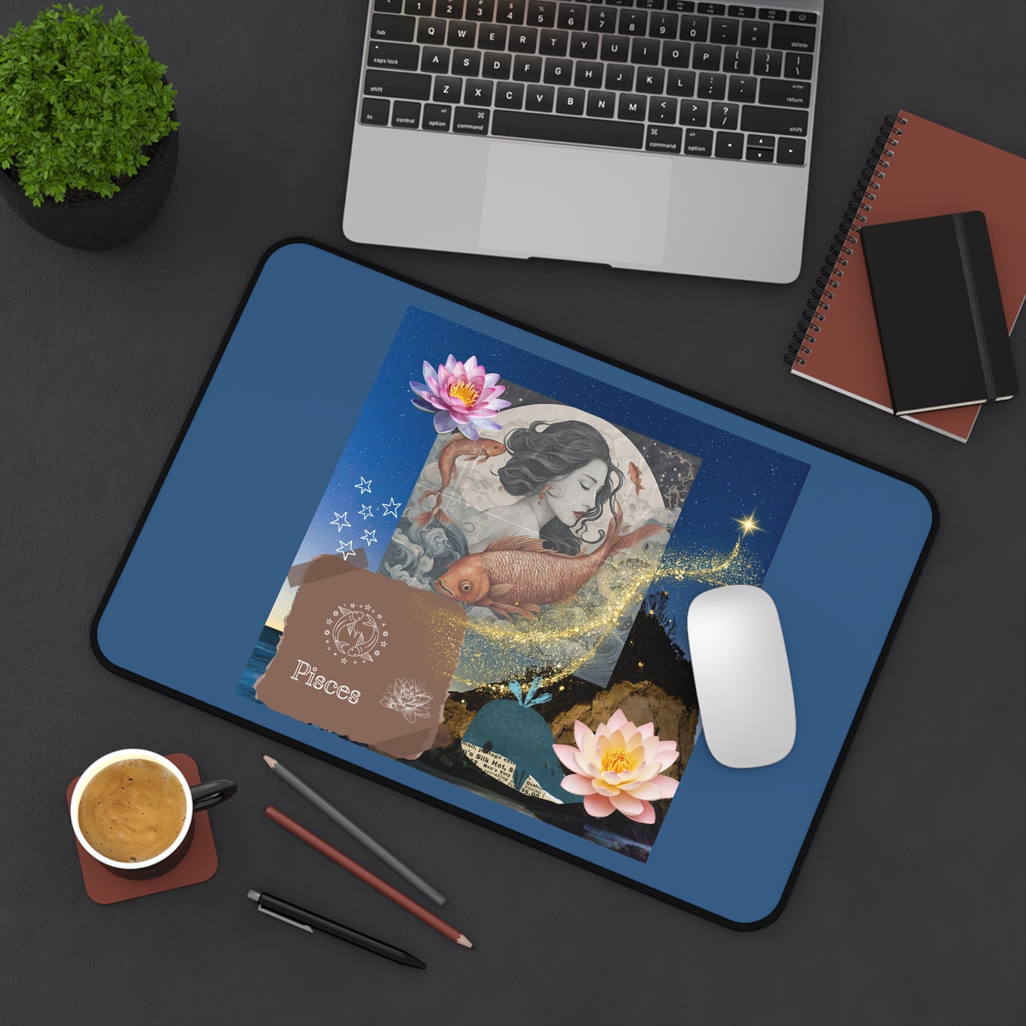 Zodiac Pisces Desk Mat