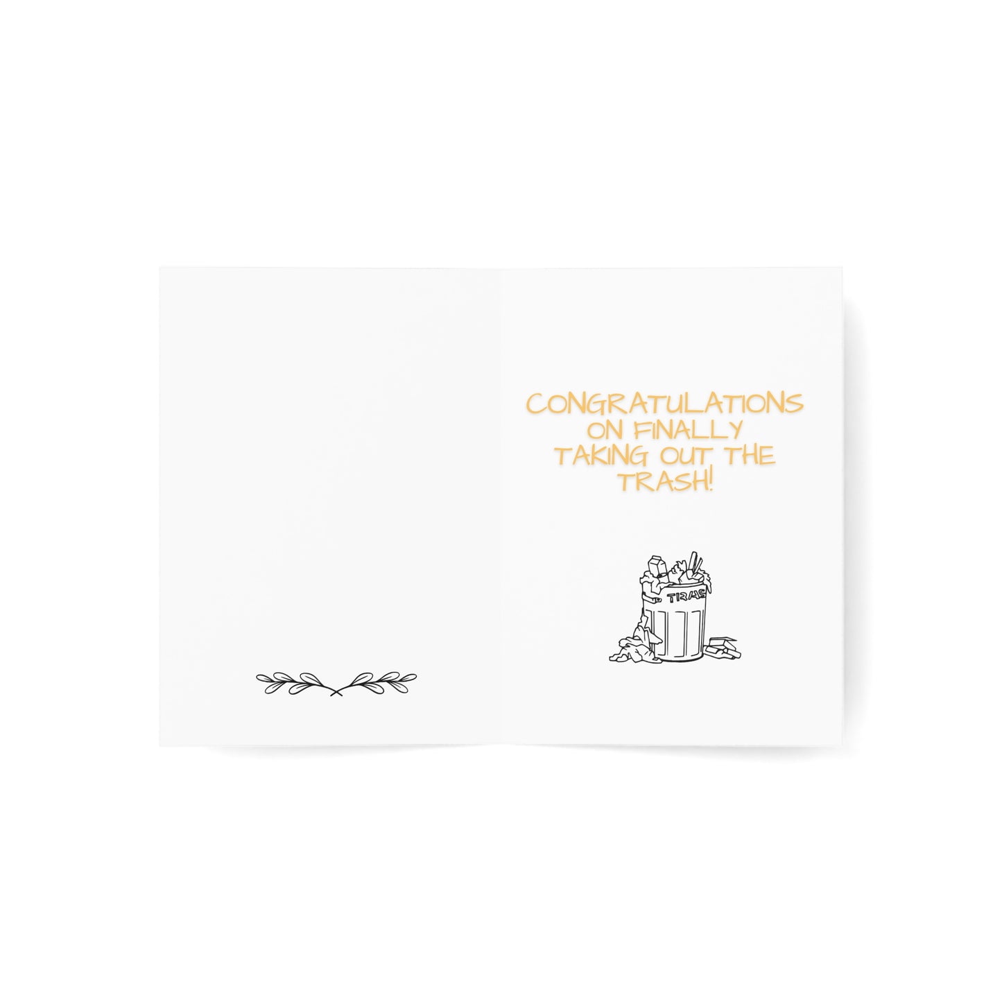 Congratulations on Divorce - Take Out The Trash - Greeting Cards (1, 10, 30, and 50pcs)