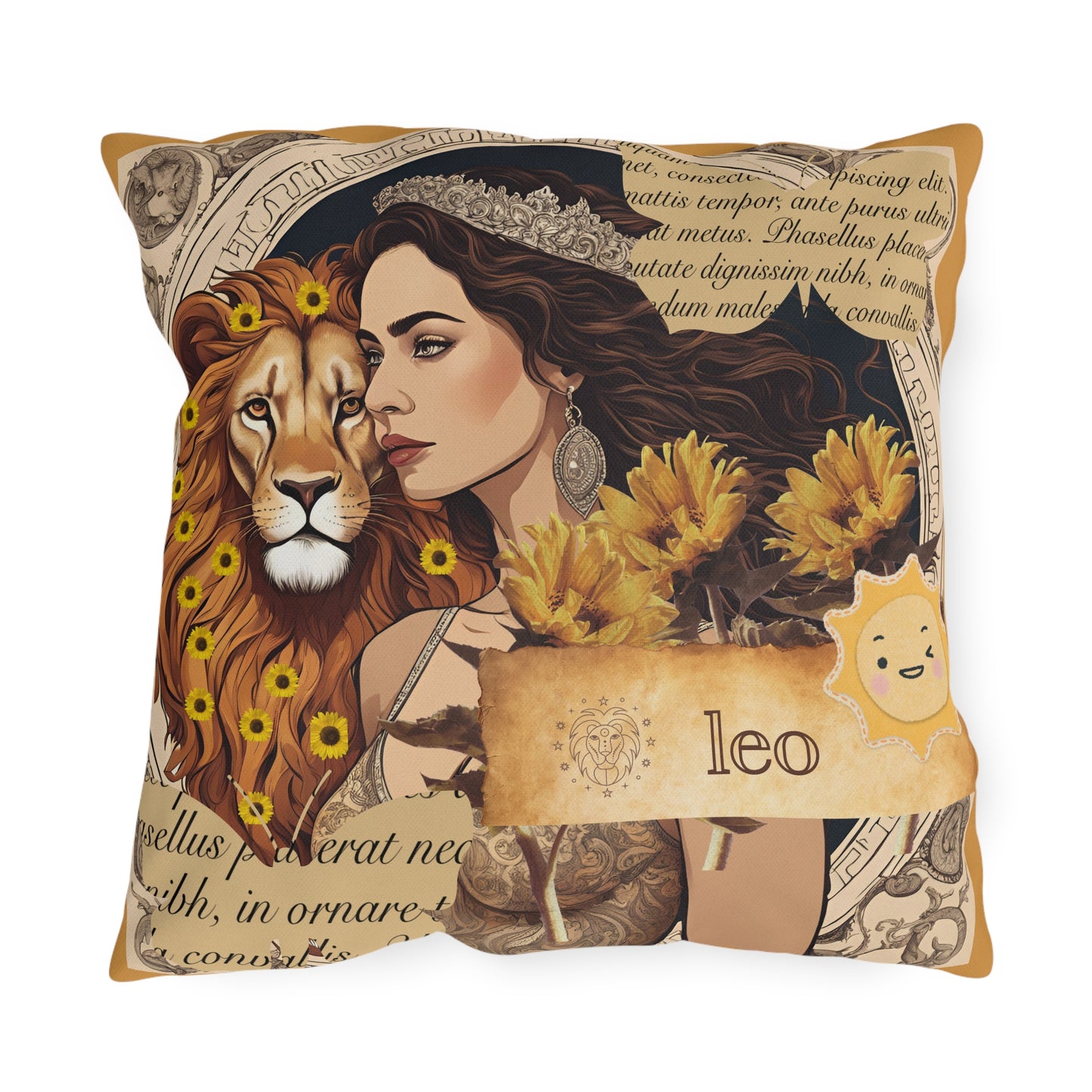 Outdoor Pillow - Leo Zodiac Sign