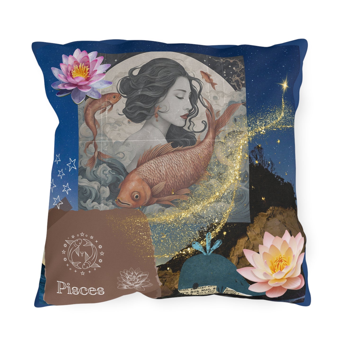 Outdoor Pillow - Pisces Zodiac Sign