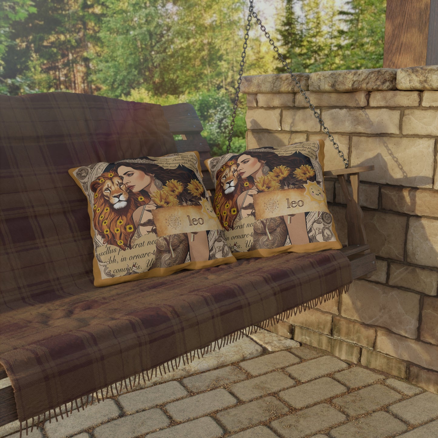 Outdoor Pillow - Leo Zodiac Sign