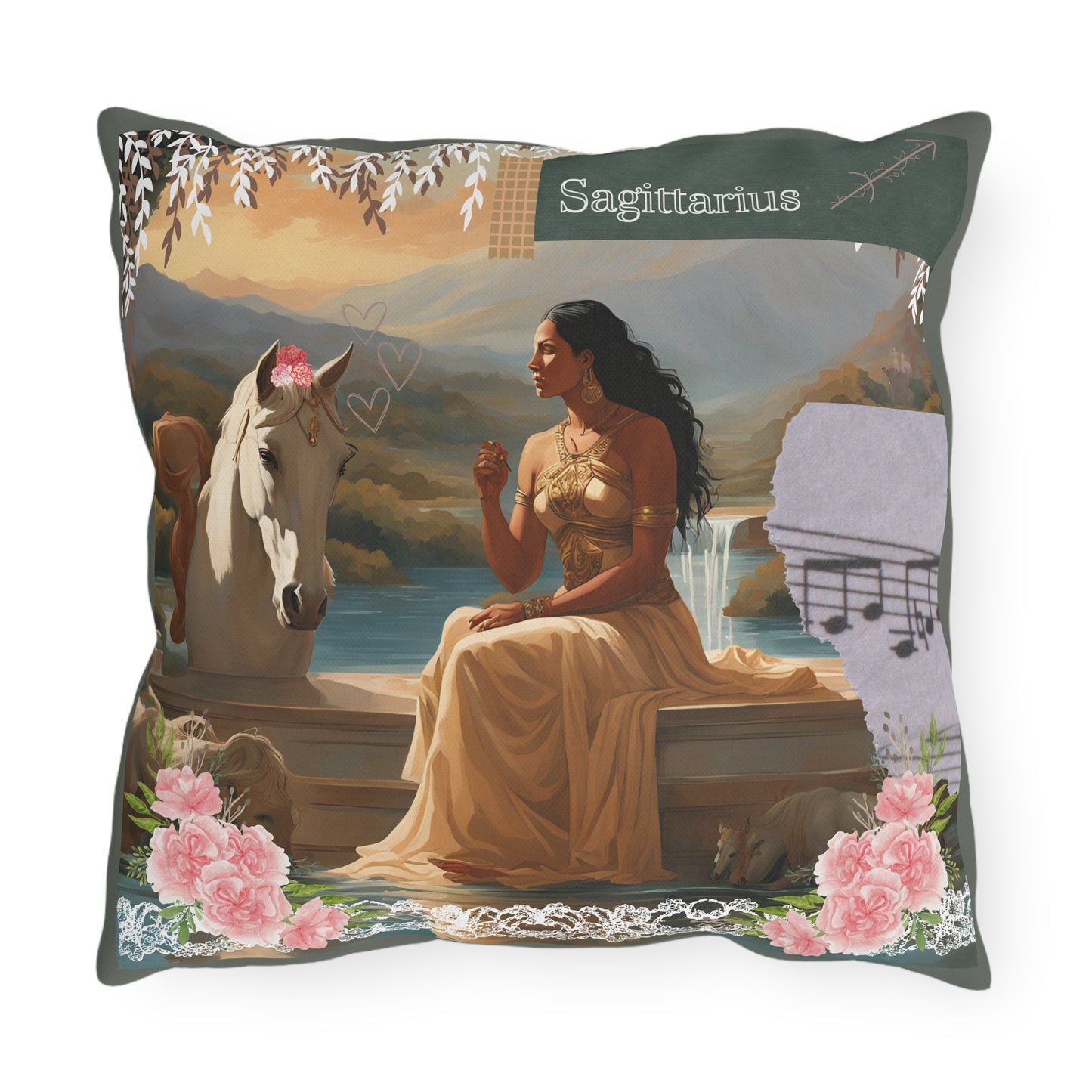 Outdoor Pillow - Sagittarius Zodiac Sign