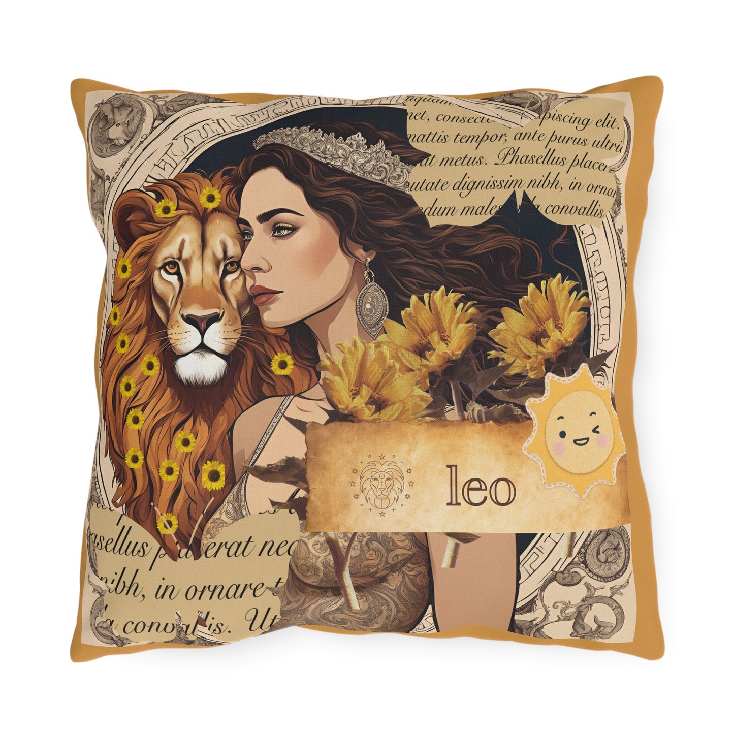 Outdoor Pillow - Leo Zodiac Sign