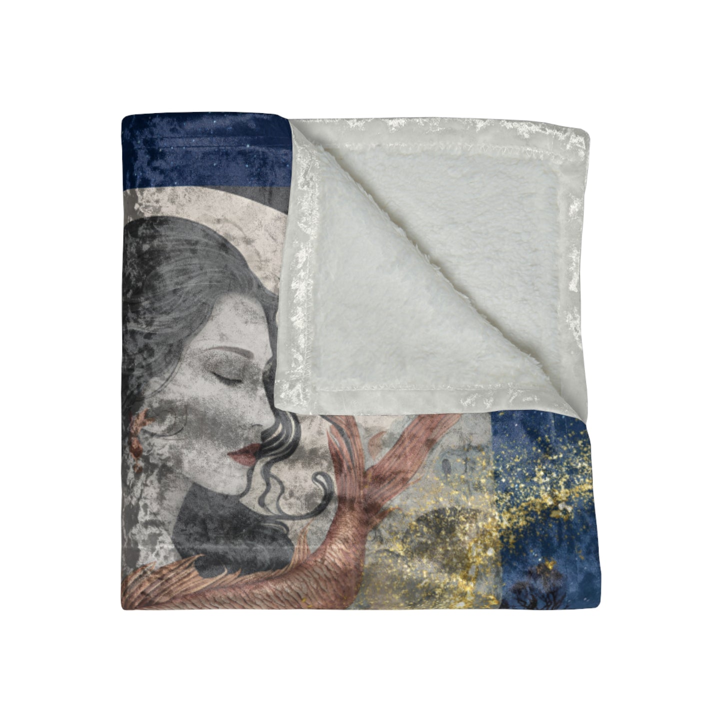 Zodiac Pisces Luxury Crushed Velvet Blanket