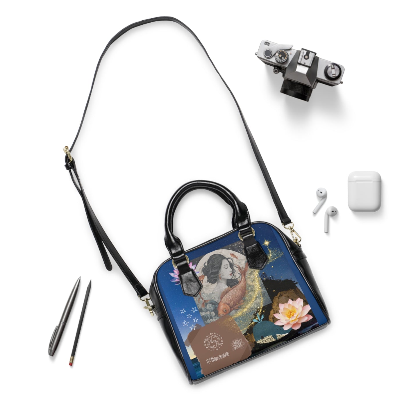 Zodiac Pisces Shoulder Handbag