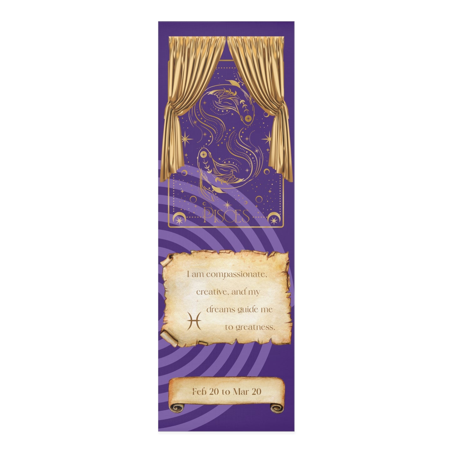 Purple Meditation Zodiac Pisces Foam Yoga Mat