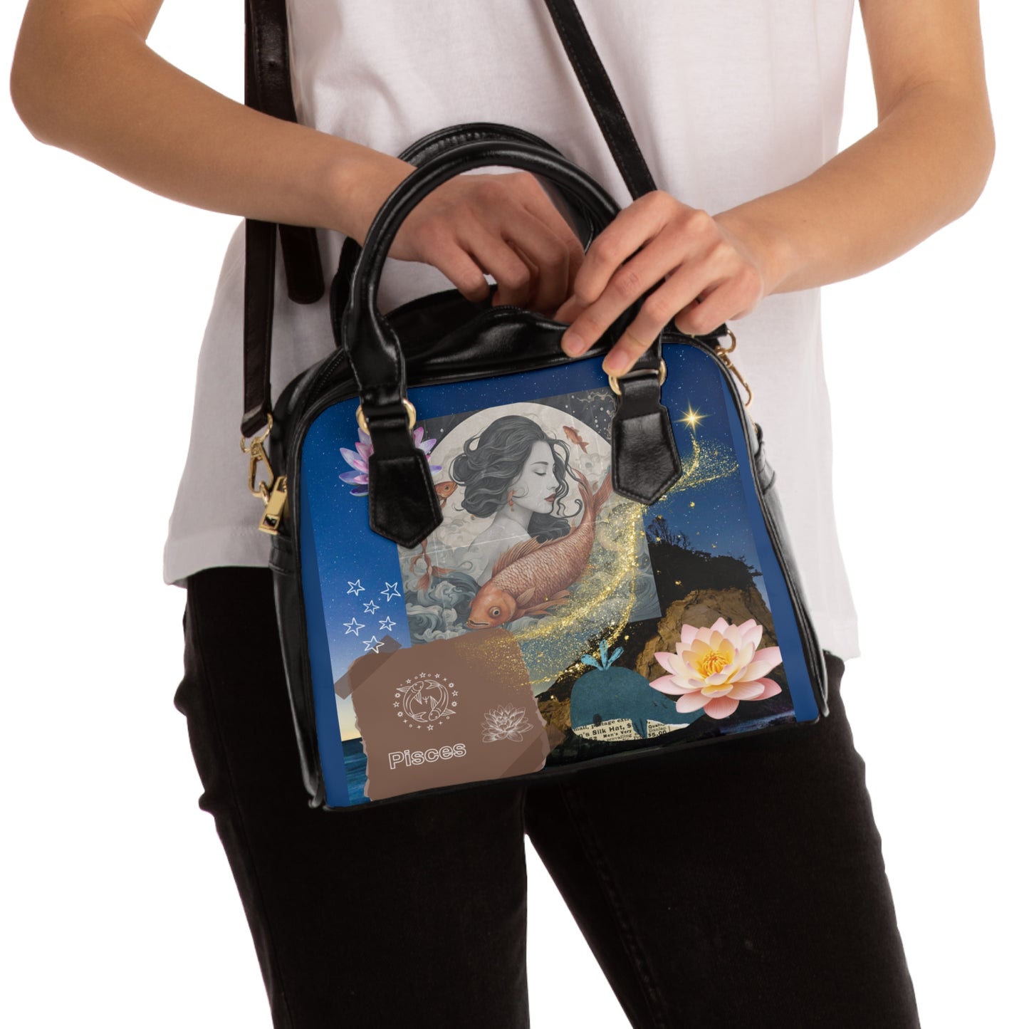 Zodiac Pisces Shoulder Handbag