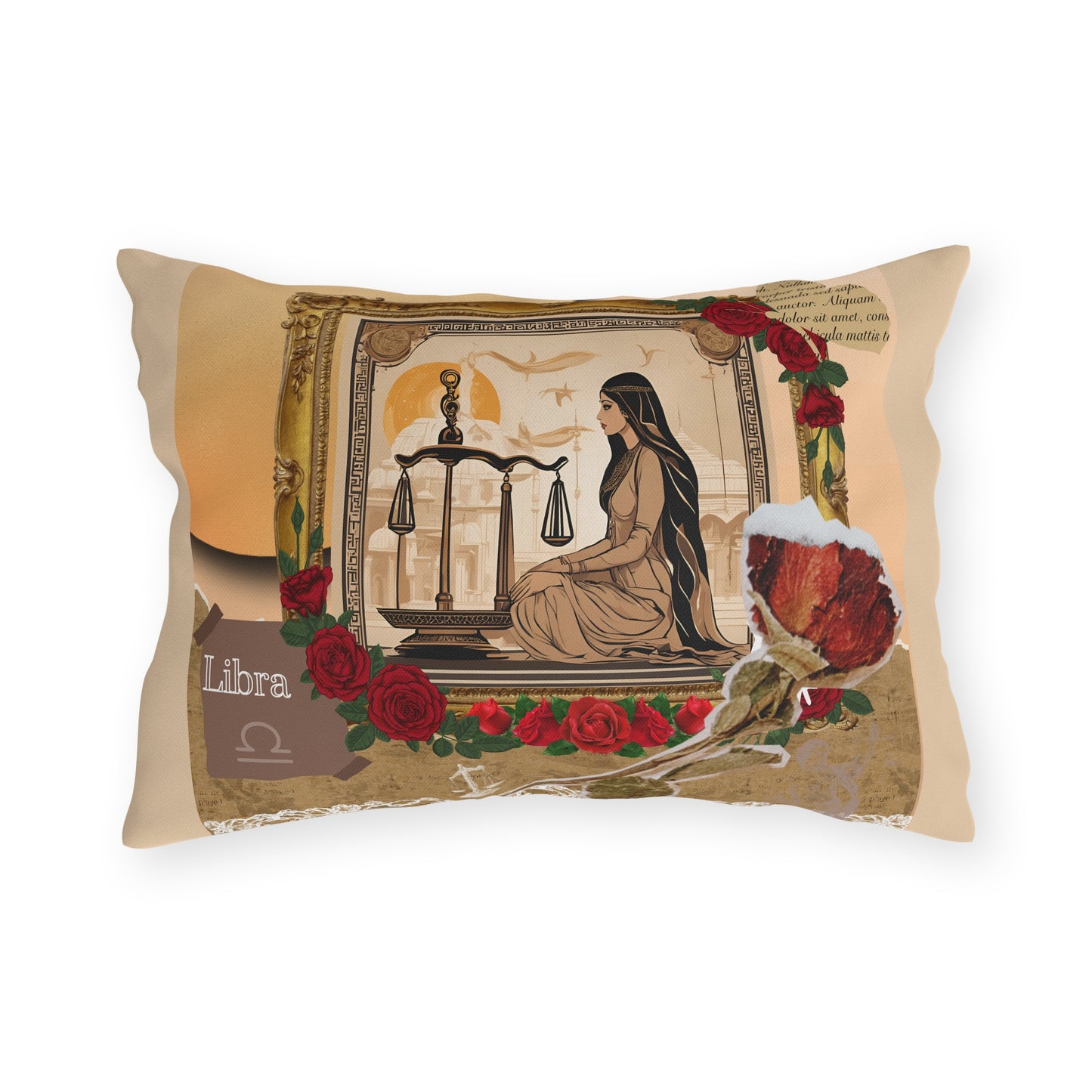 Outdoor Pillow - Libra Zodiac Sign