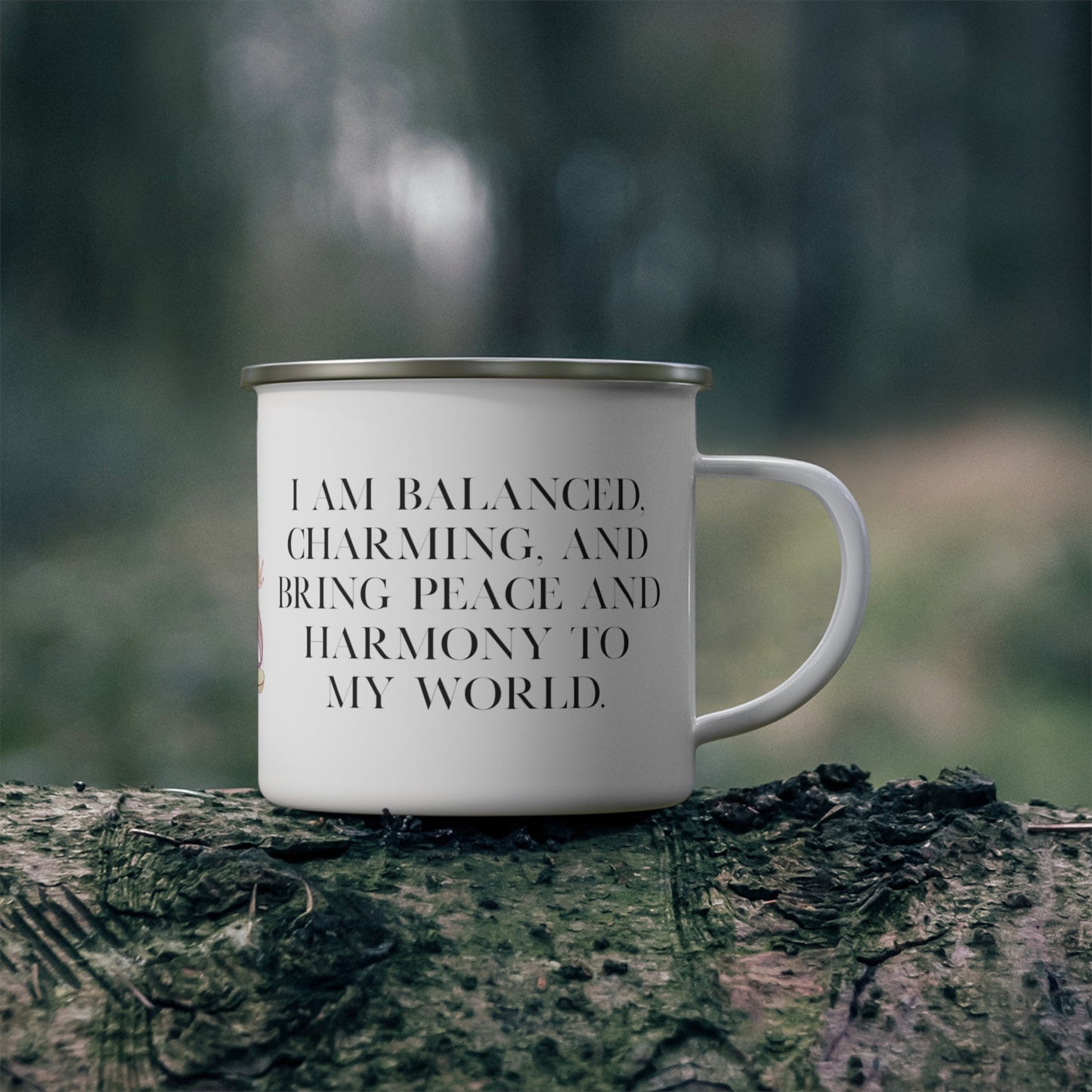 Zodiac Libra Enamel Camping Mug