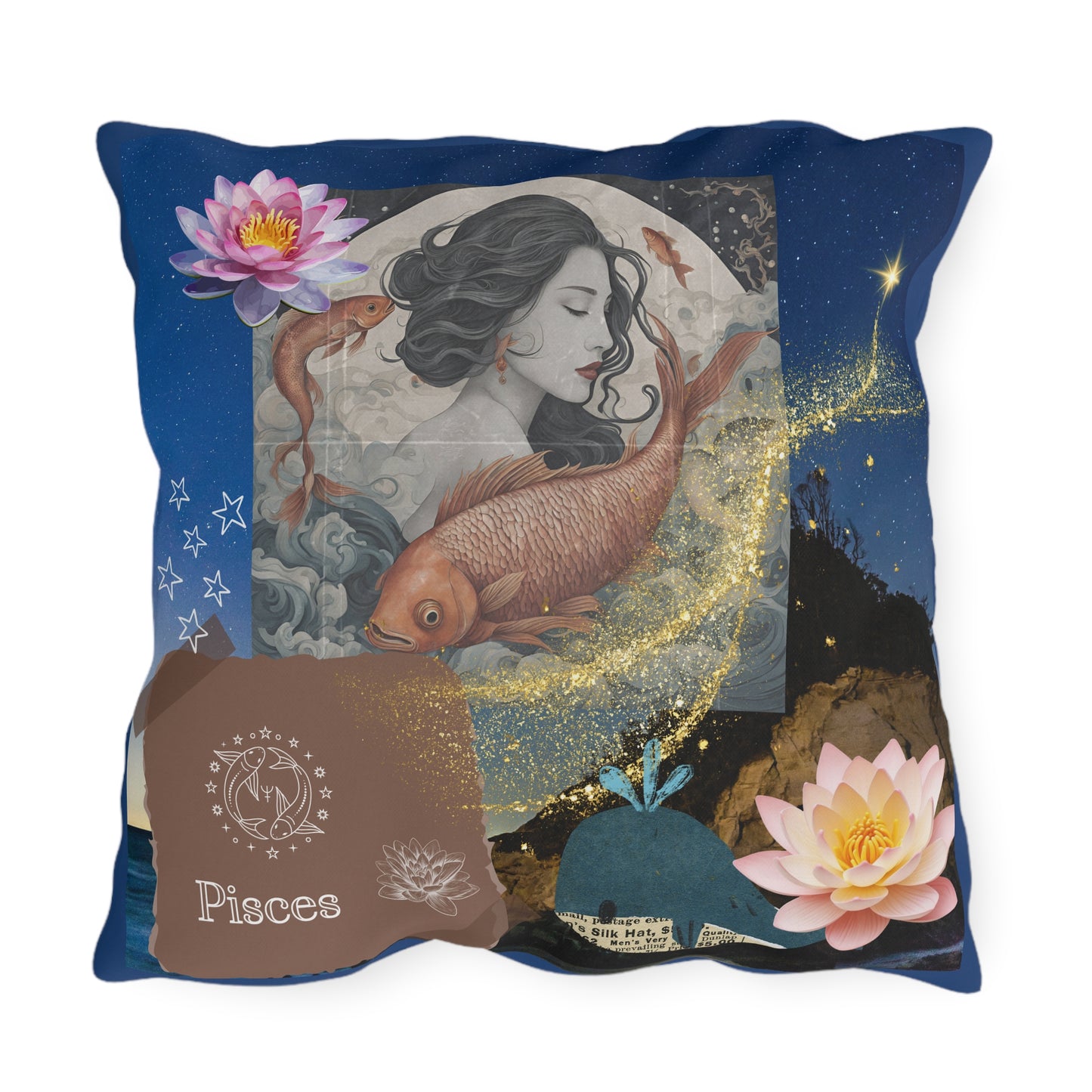 Outdoor Pillow - Pisces Zodiac Sign