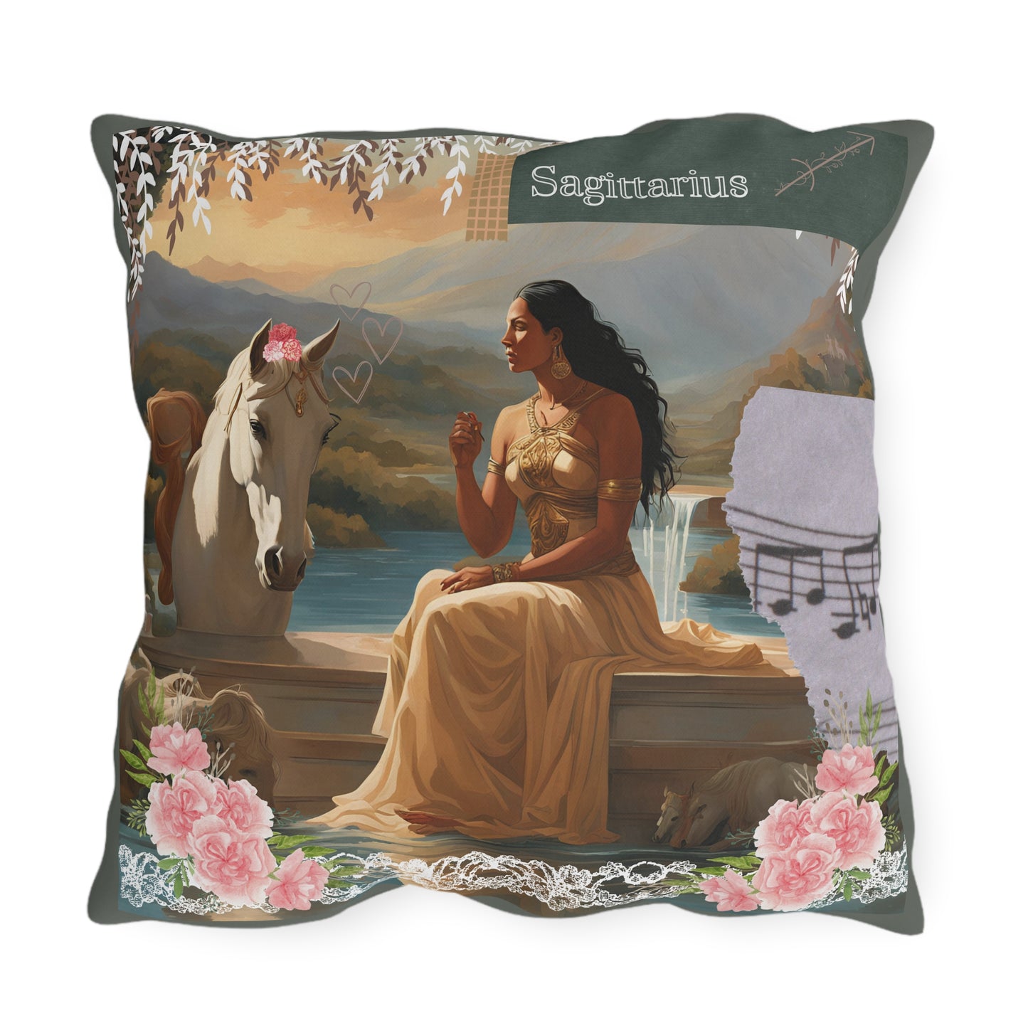 Outdoor Pillow - Sagittarius Zodiac Sign