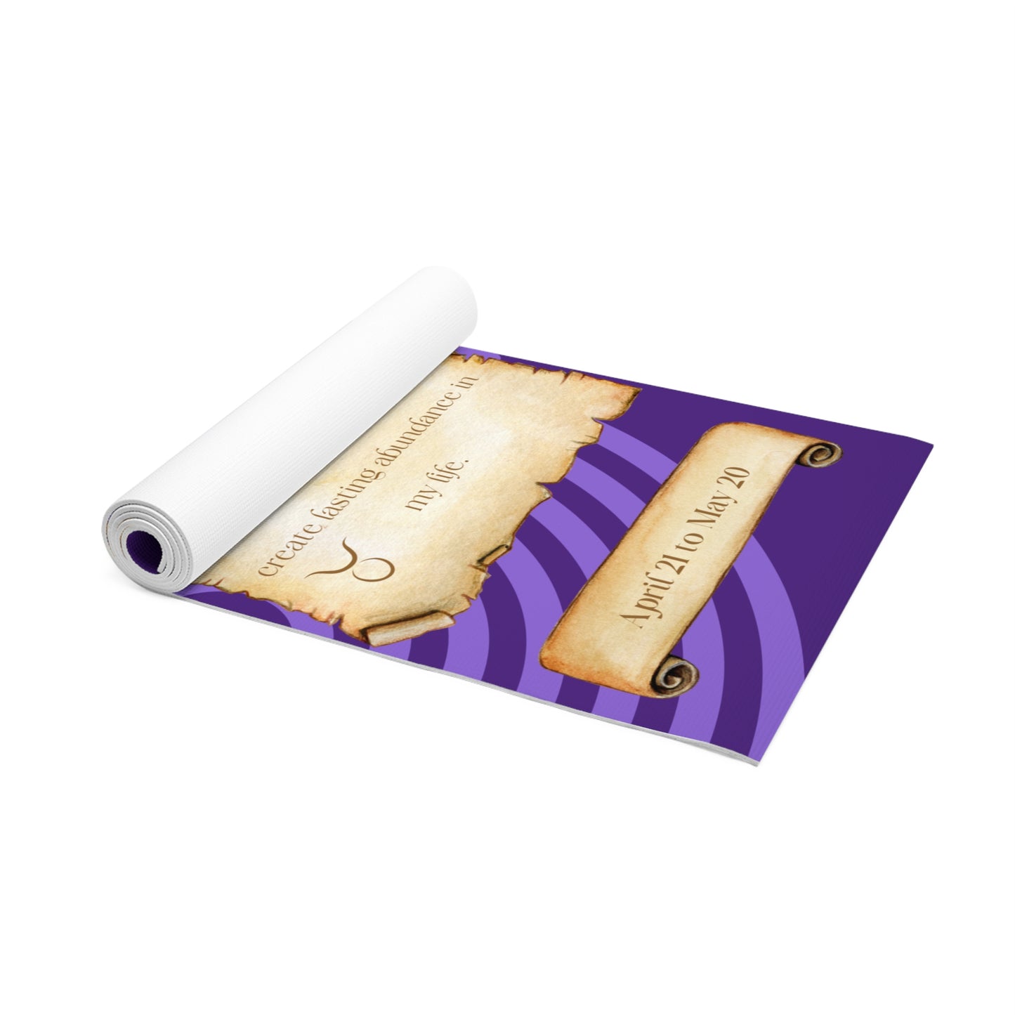 Purple Meditation Zodiac Taurus Foam Yoga Mat