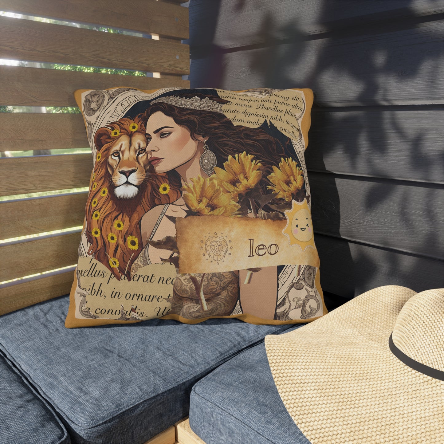 Outdoor Pillow - Leo Zodiac Sign