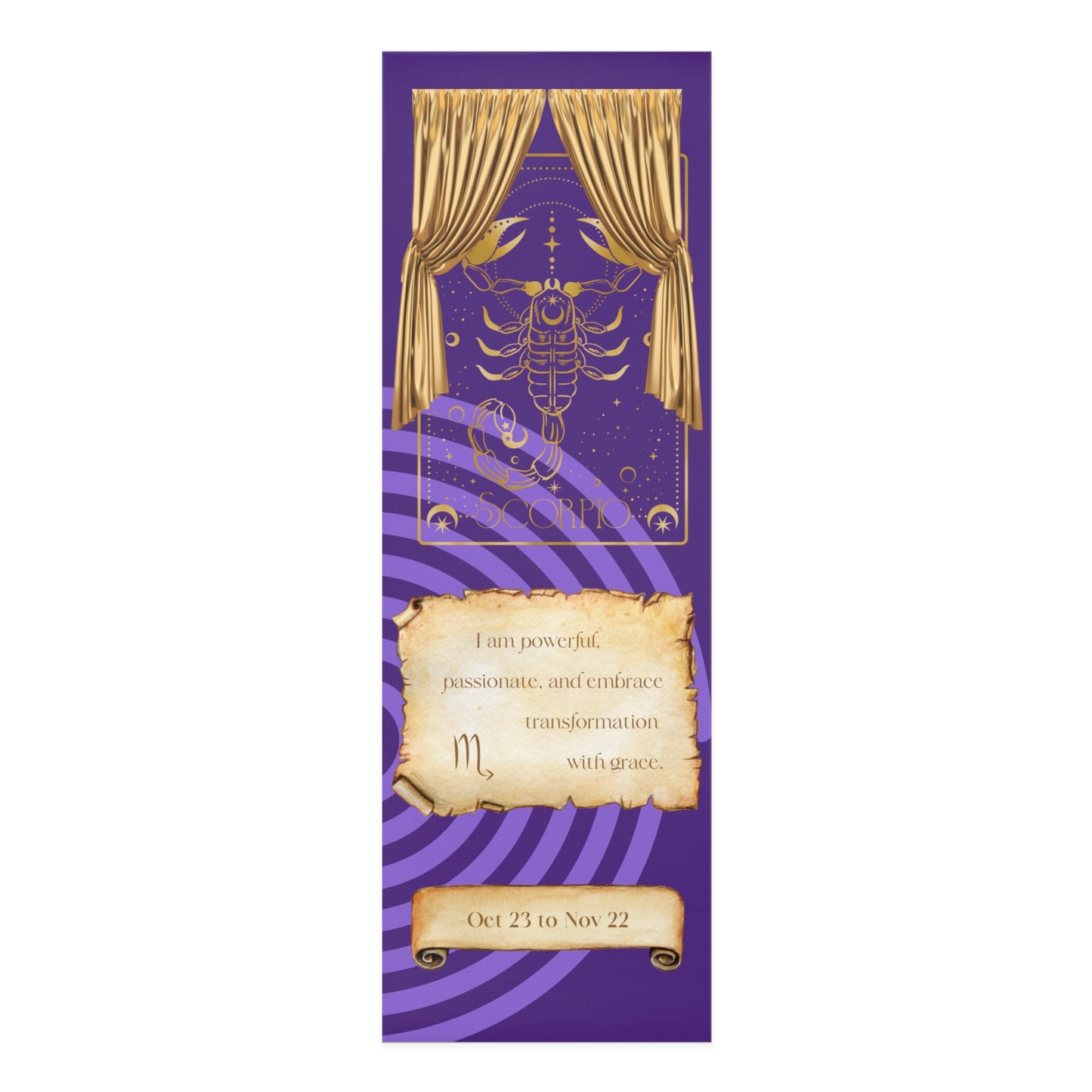 Purple Meditation Zodiac Scorpio Foam Yoga Mat