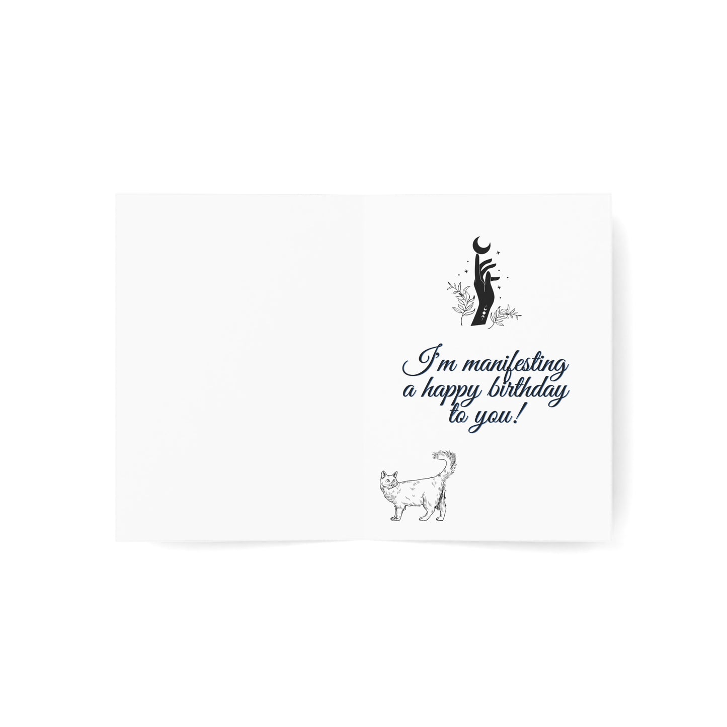 Manifesting A Happy Birthday Greeting Cards (1, 10, 30, and 50pcs)