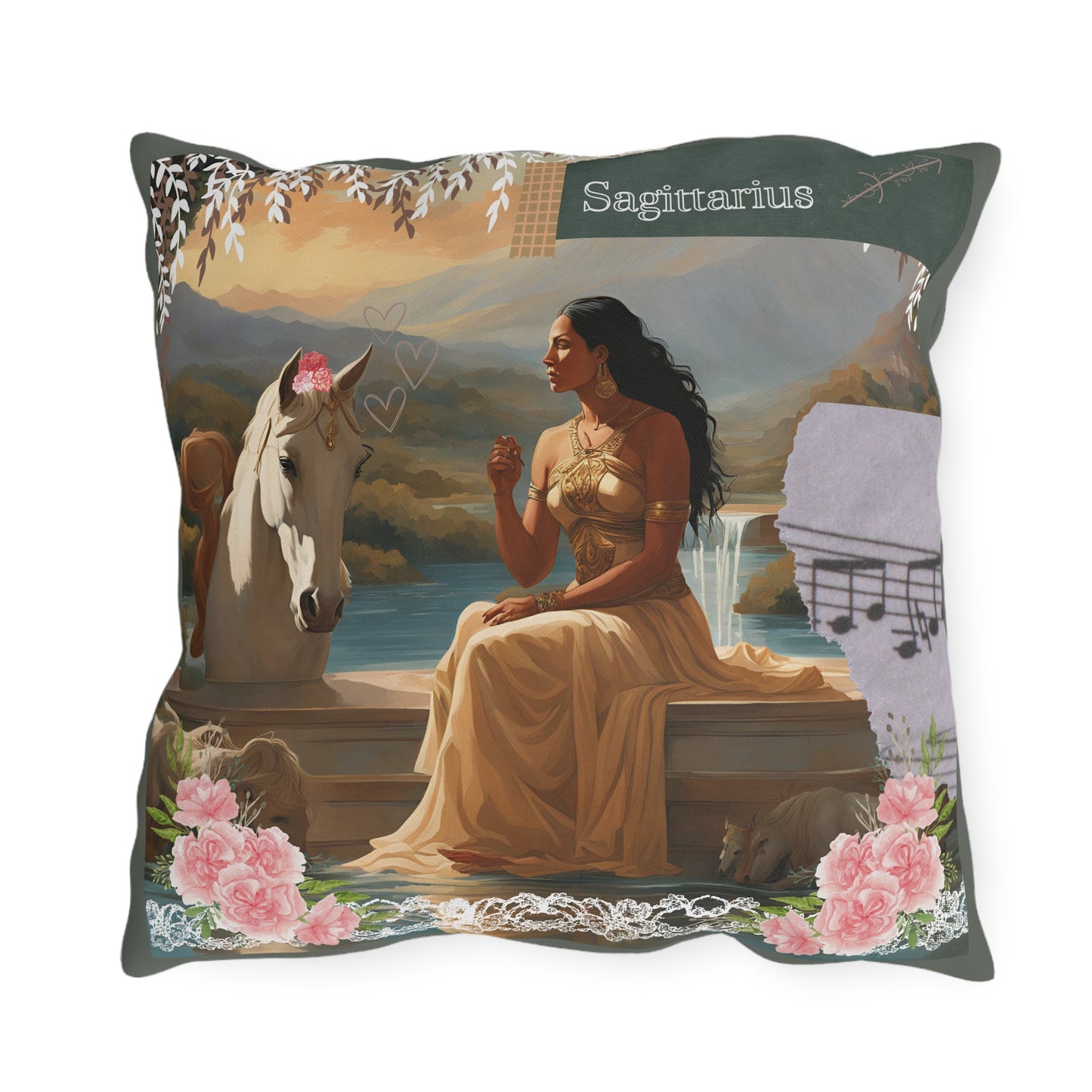 Outdoor Pillow - Sagittarius Zodiac Sign