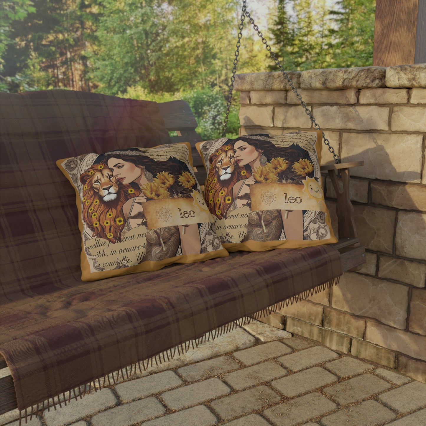 Outdoor Pillow - Leo Zodiac Sign