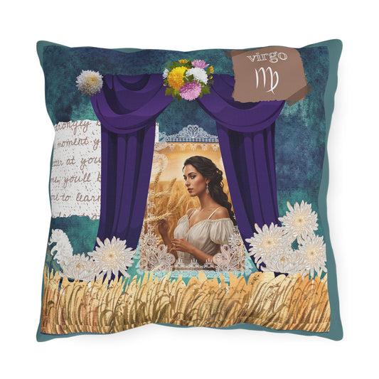 Outdoor Pillow - Virgo Zodiac Sign