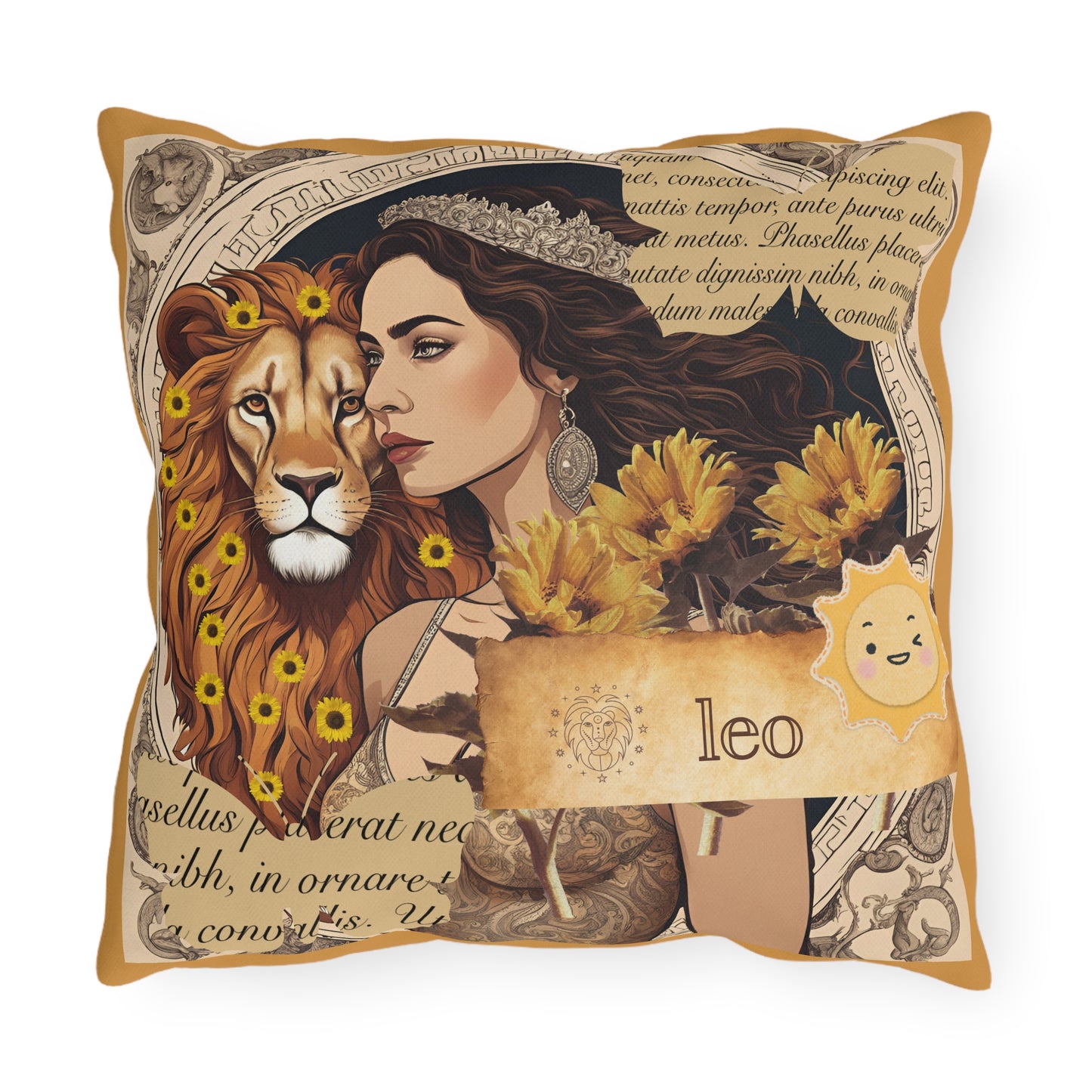 Outdoor Pillow - Leo Zodiac Sign