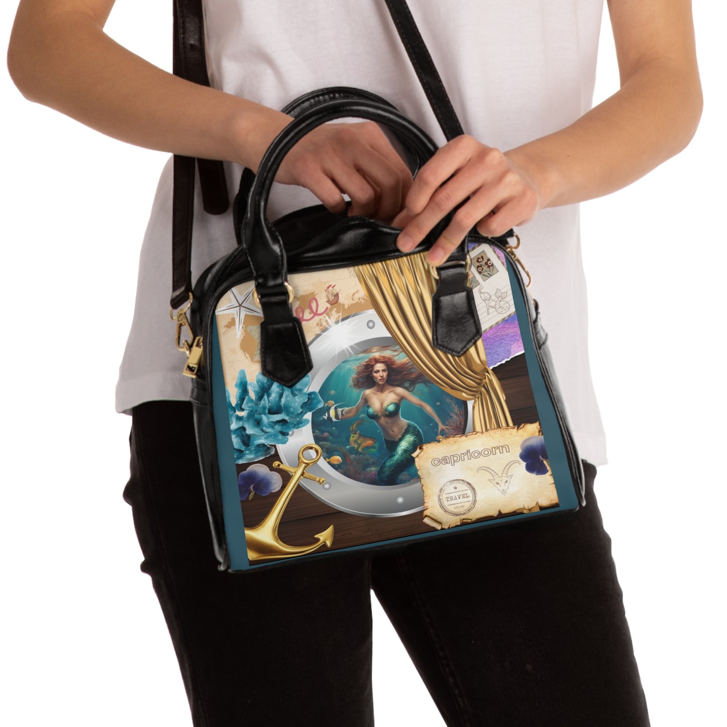 Zodiac Capricorn Shoulder Handbag