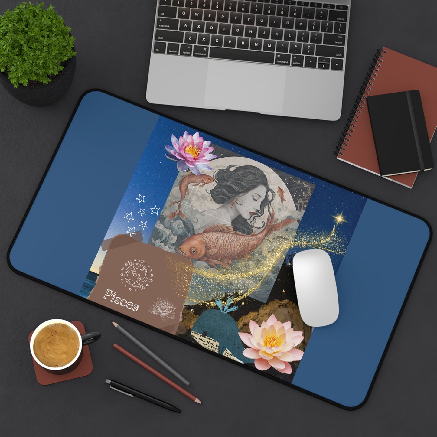 Zodiac Pisces Desk Mat