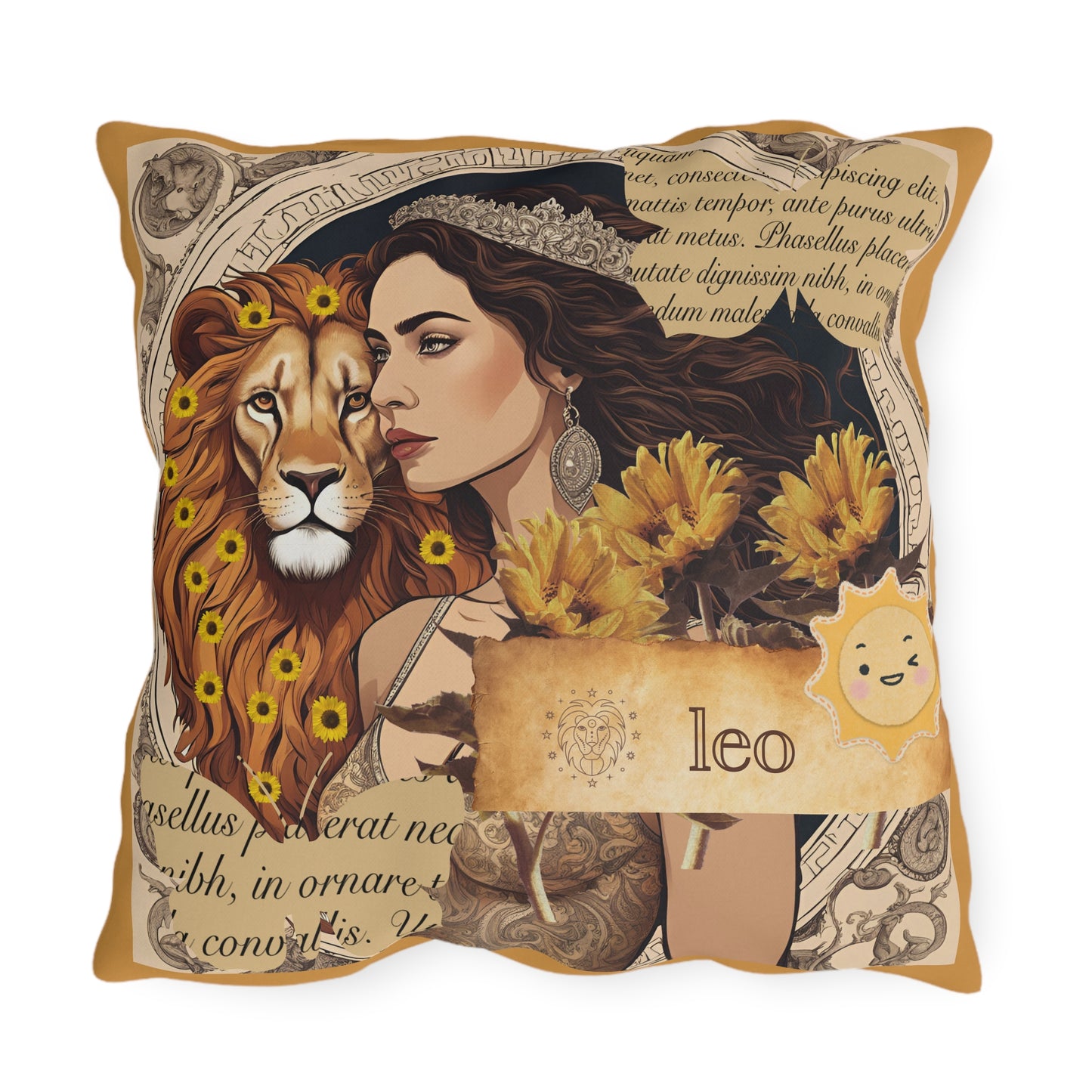 Outdoor Pillow - Leo Zodiac Sign