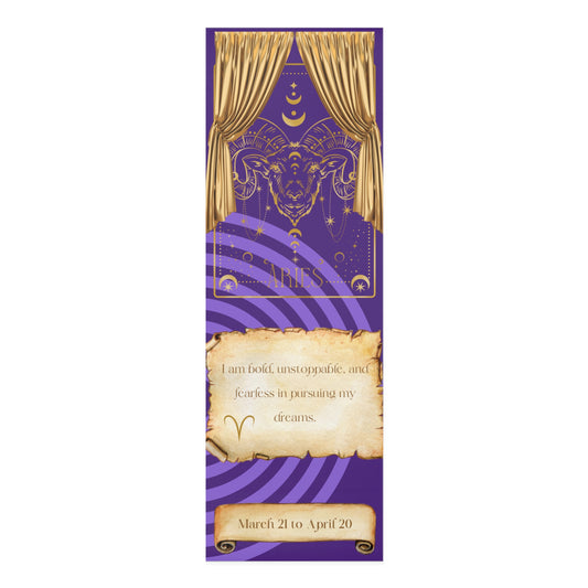 Purple Meditation Zodiac Aries Foam Yoga Mat