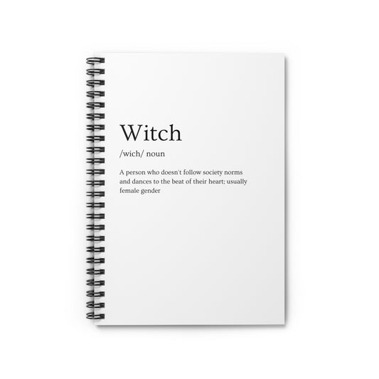 Define Witch - Spiral Notebook - Ruled Line