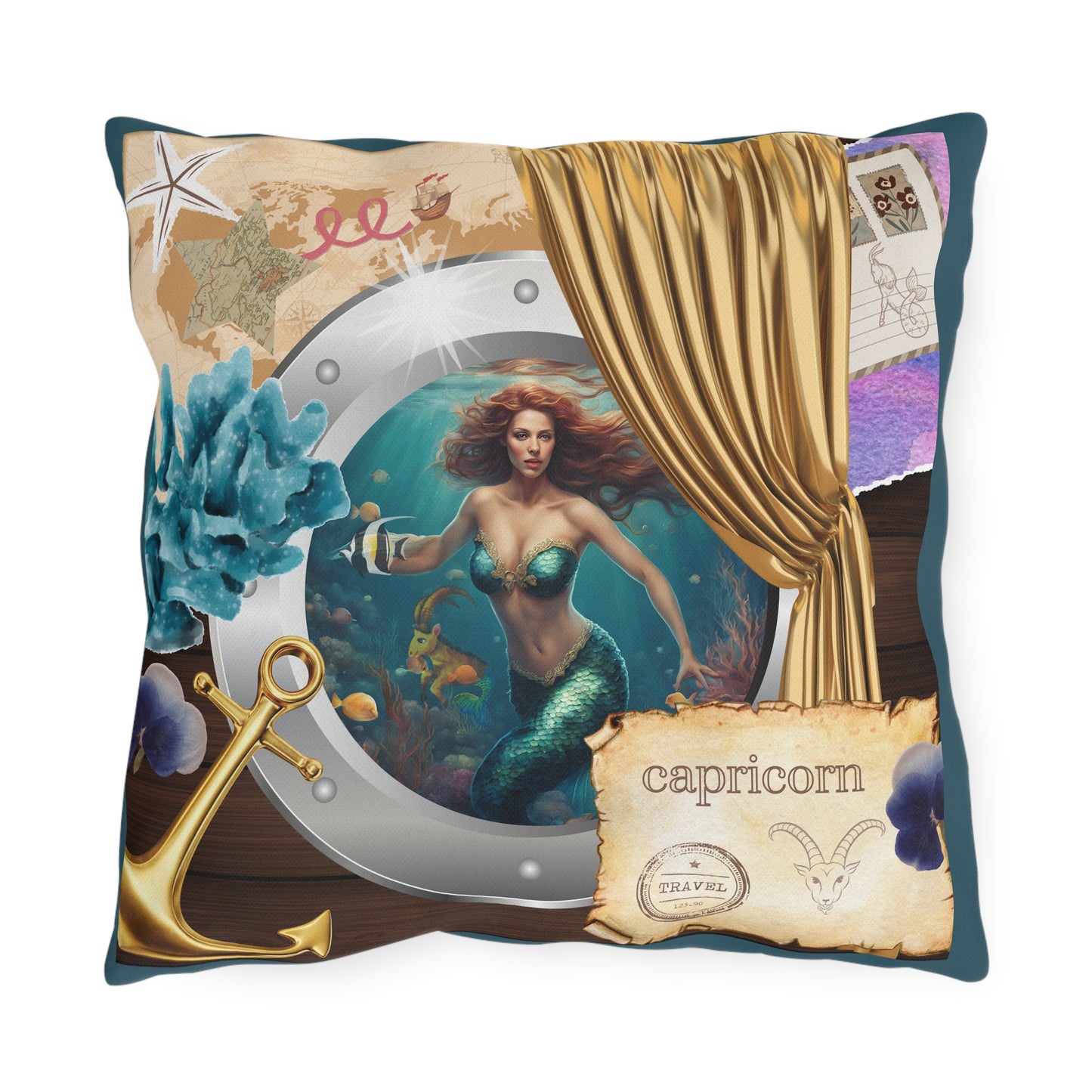 Outdoor Pillow - Capricorn Zodiac Sign