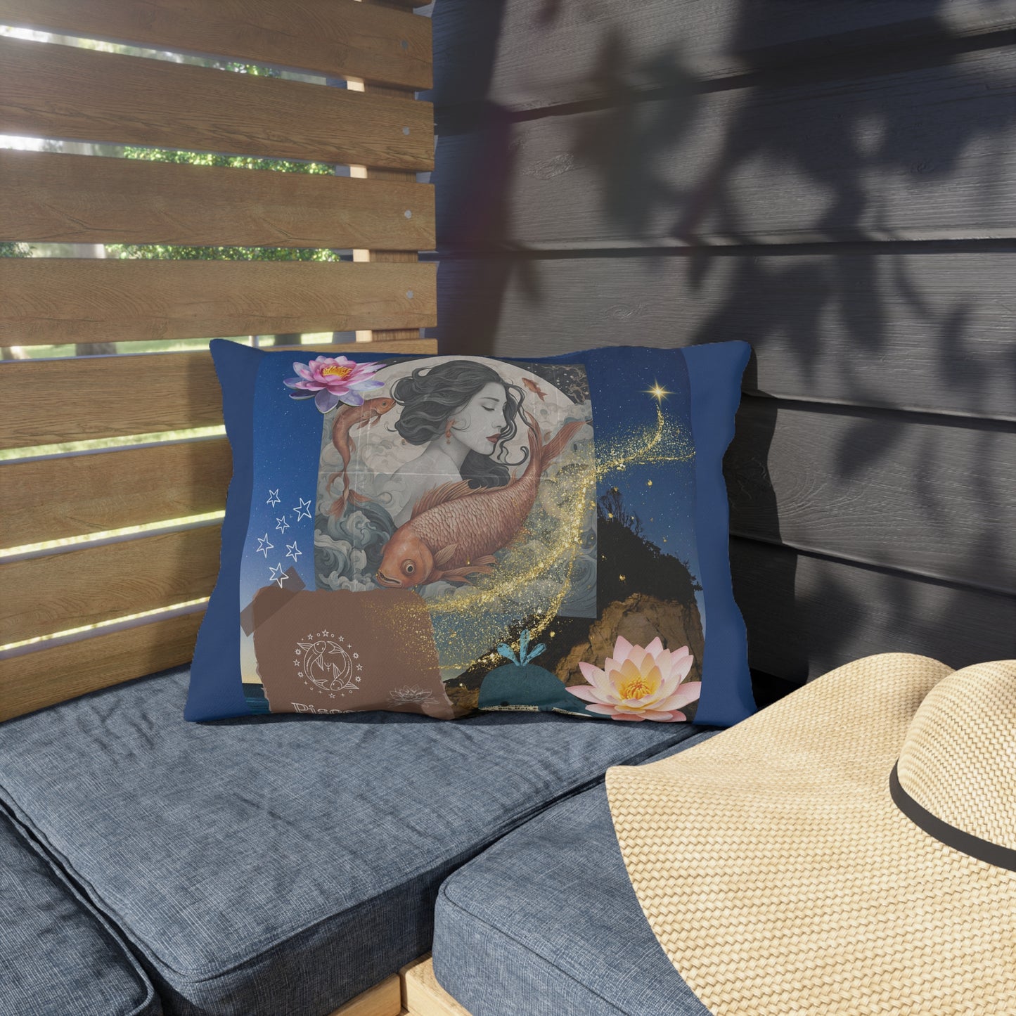 Outdoor Pillow - Pisces Zodiac Sign