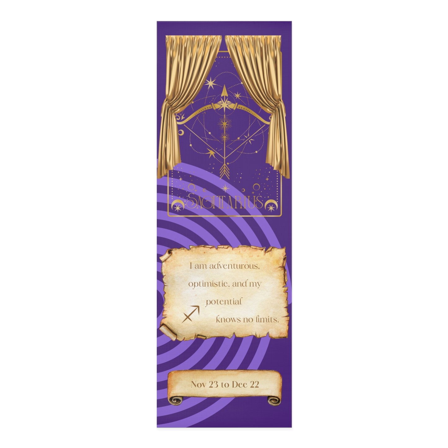 Purple Meditation Zodiac Sagittarius Foam Yoga Mat