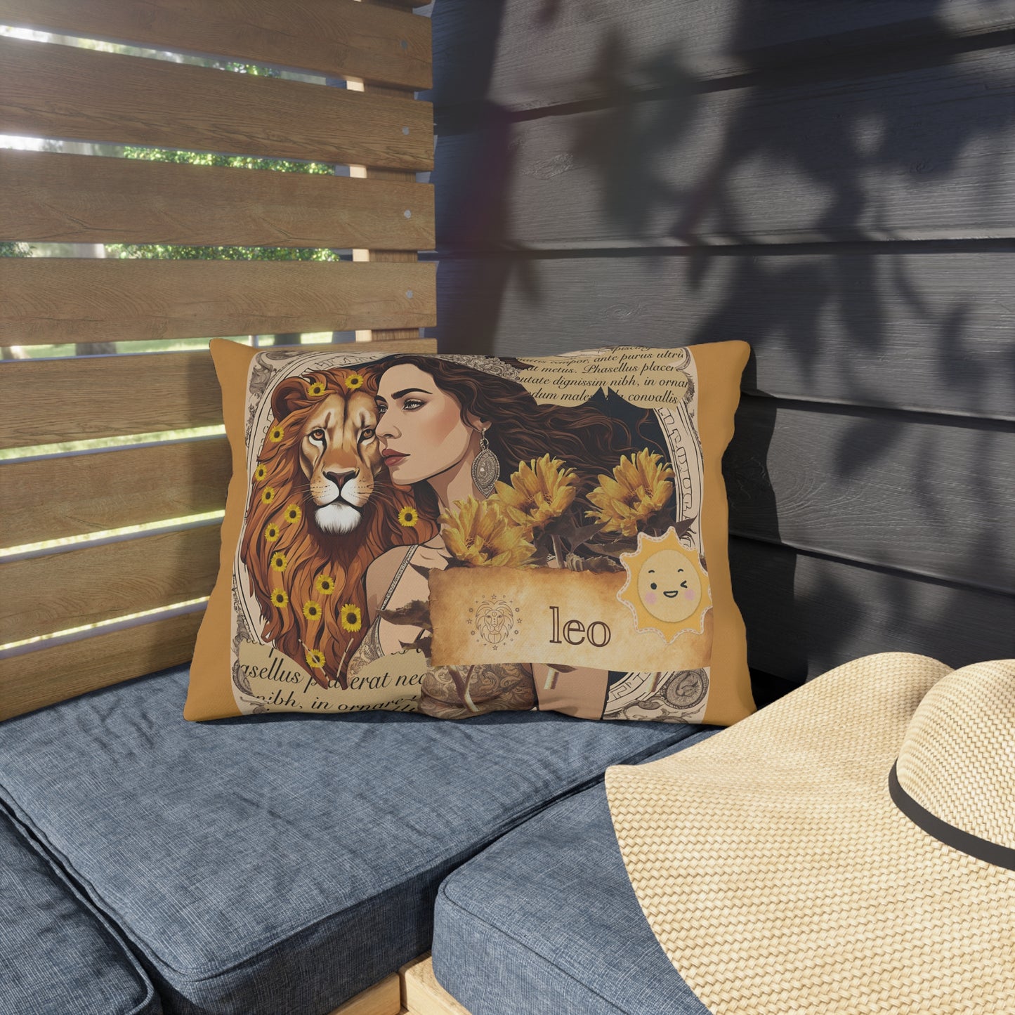 Outdoor Pillow - Leo Zodiac Sign