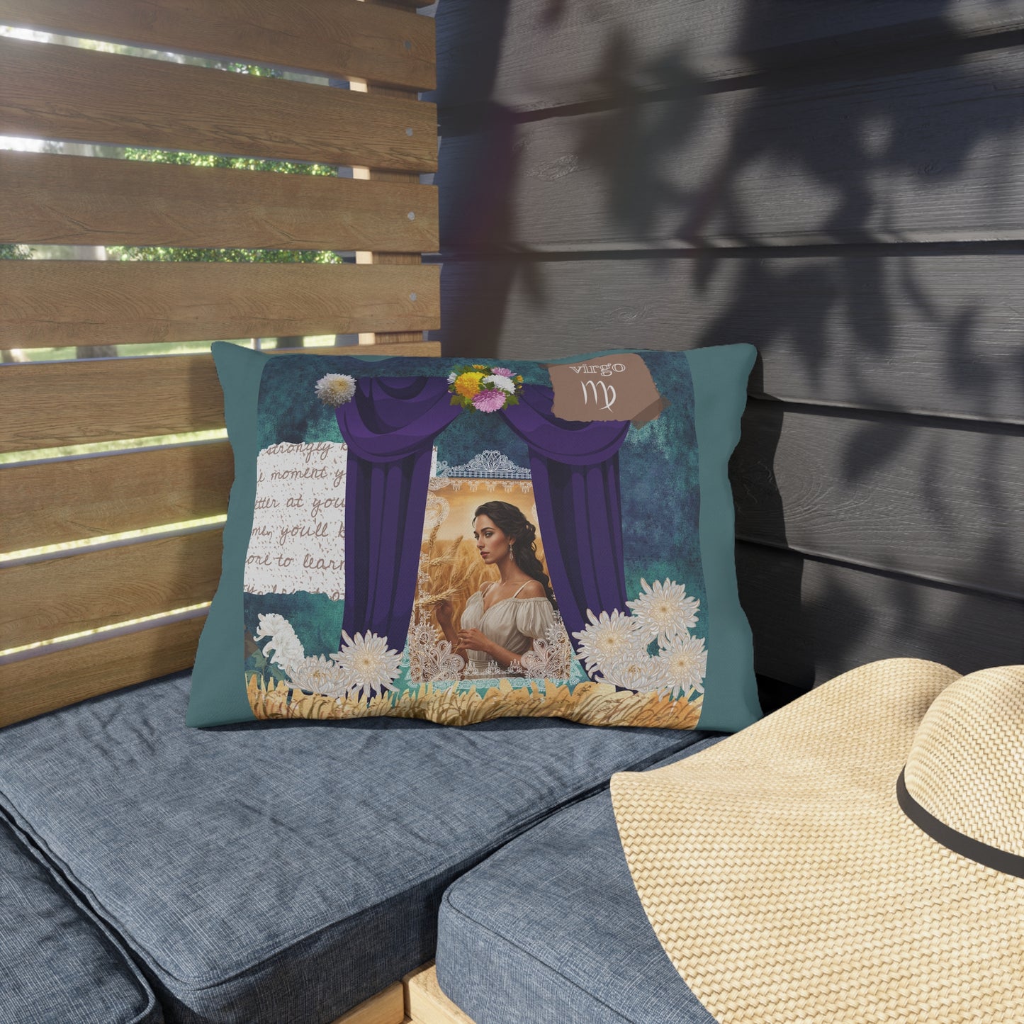 Outdoor Pillow - Virgo Zodiac Sign