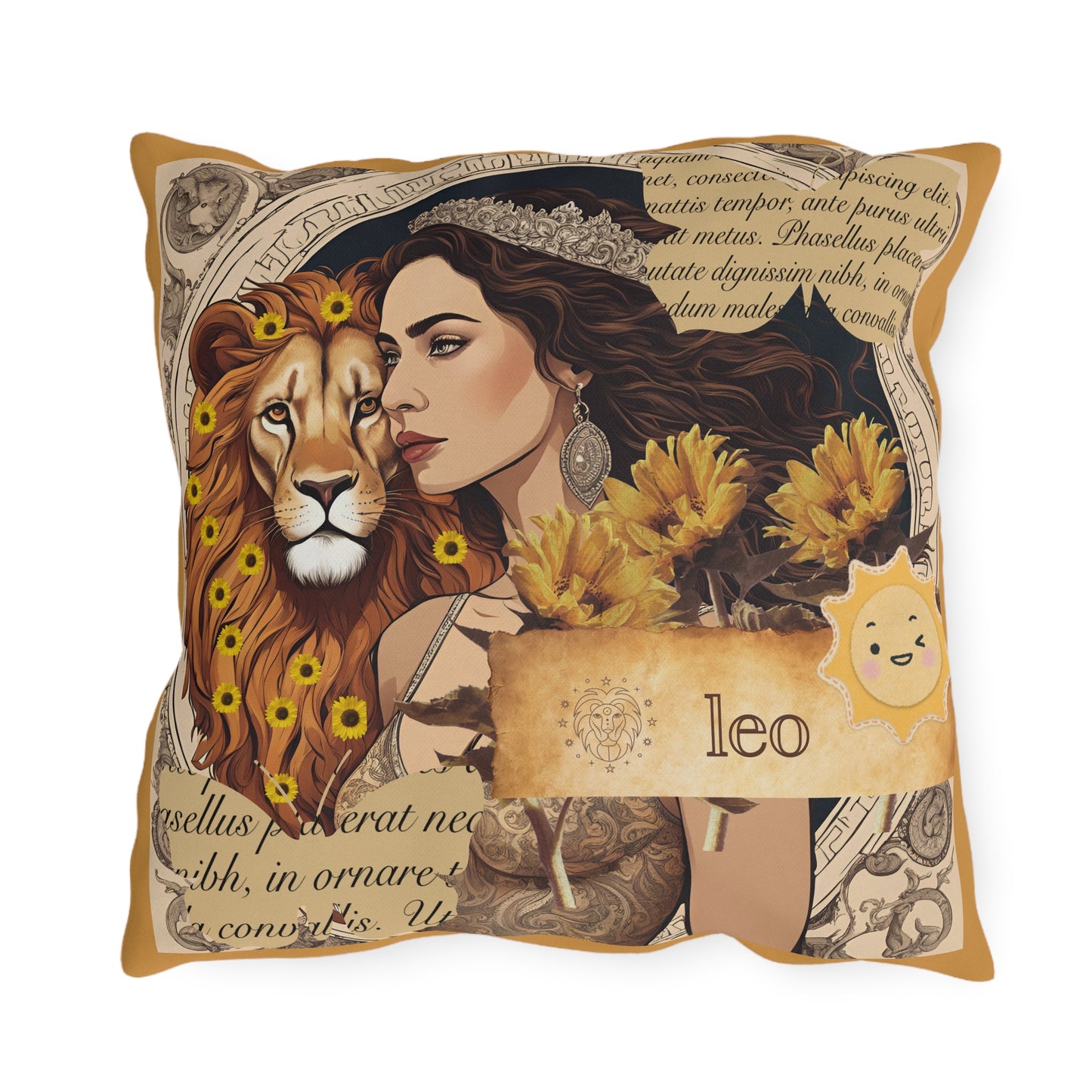 Outdoor Pillow - Leo Zodiac Sign