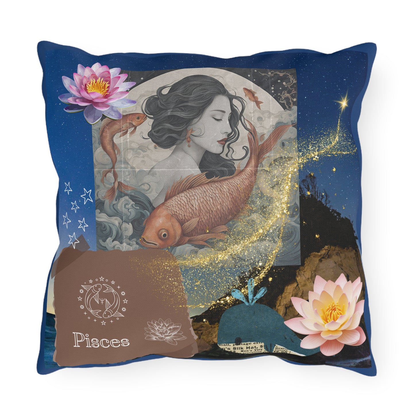 Outdoor Pillow - Pisces Zodiac Sign